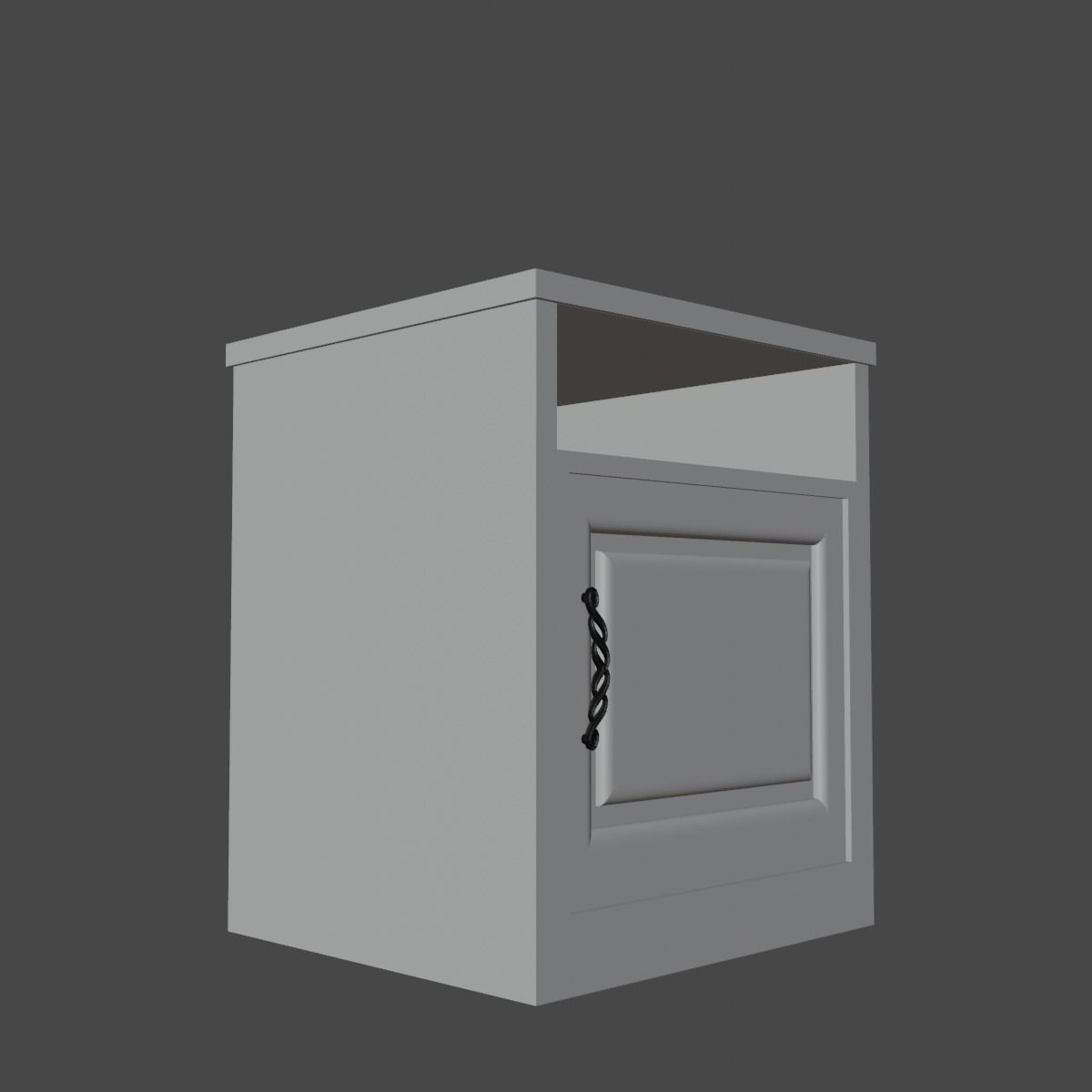 Bedside Table Low-poly 3D model_15