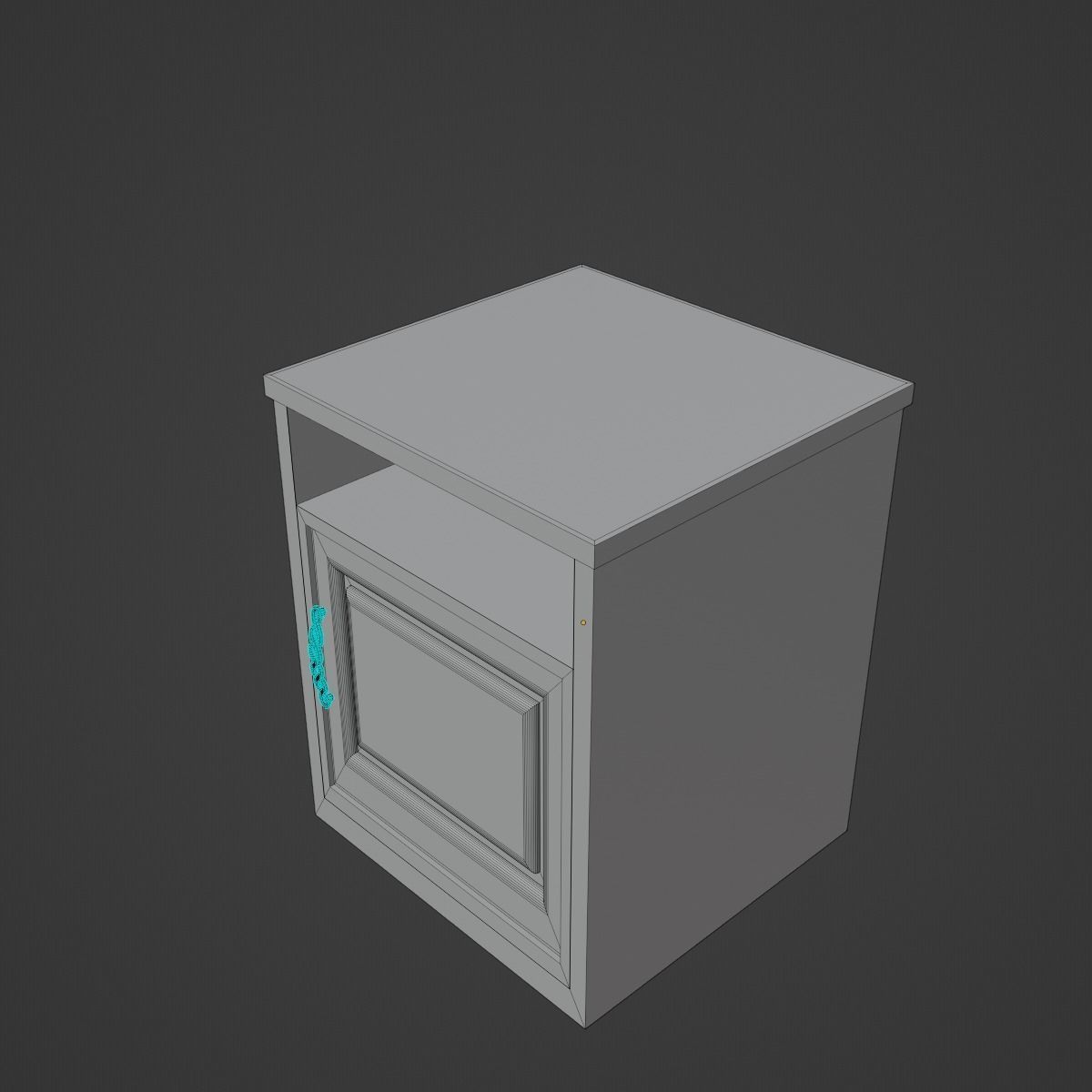 Bedside Table Low-poly 3D model_16