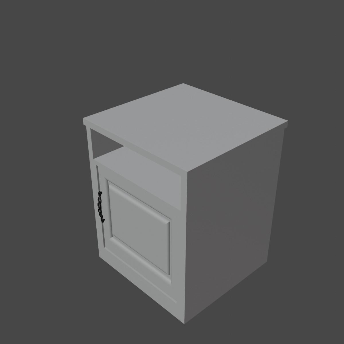 Bedside Table Low-poly 3D model_14