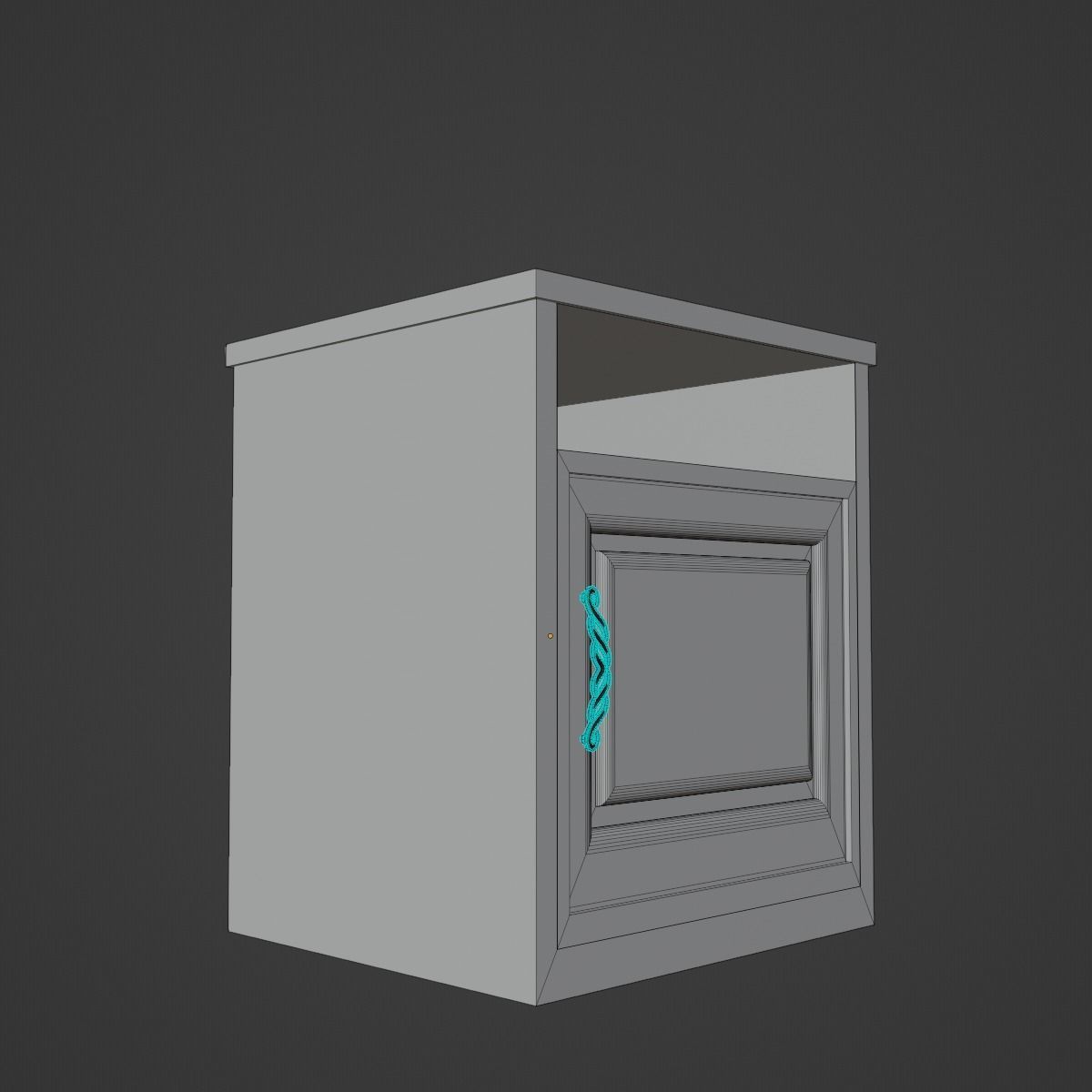 Bedside Table Low-poly 3D model_17