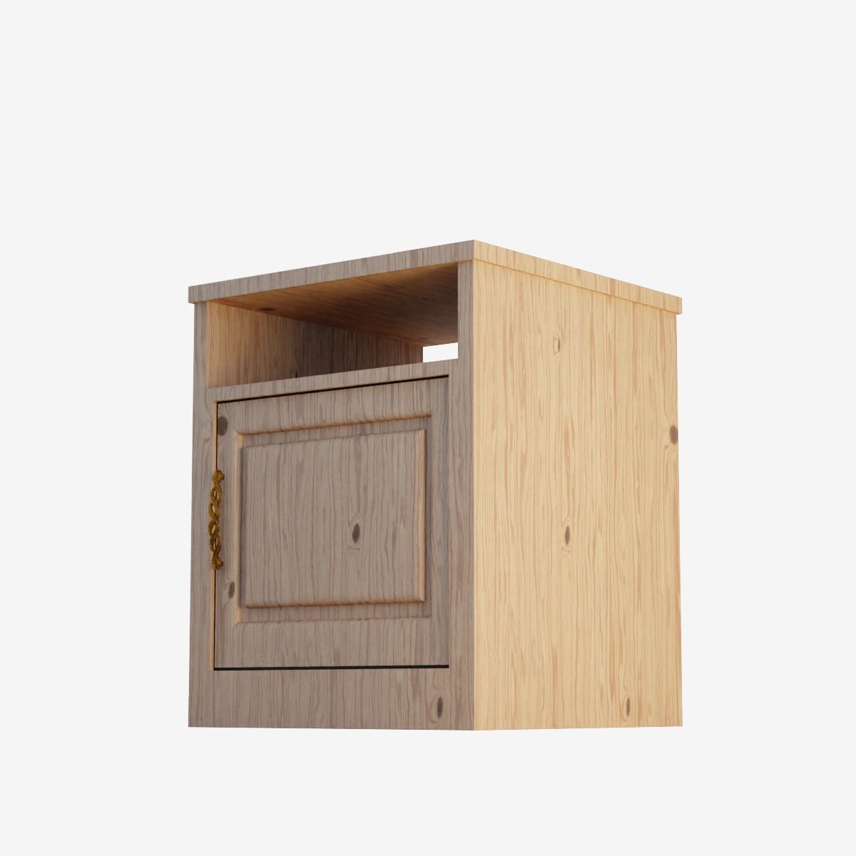 Bedside Table Low-poly 3D model_10