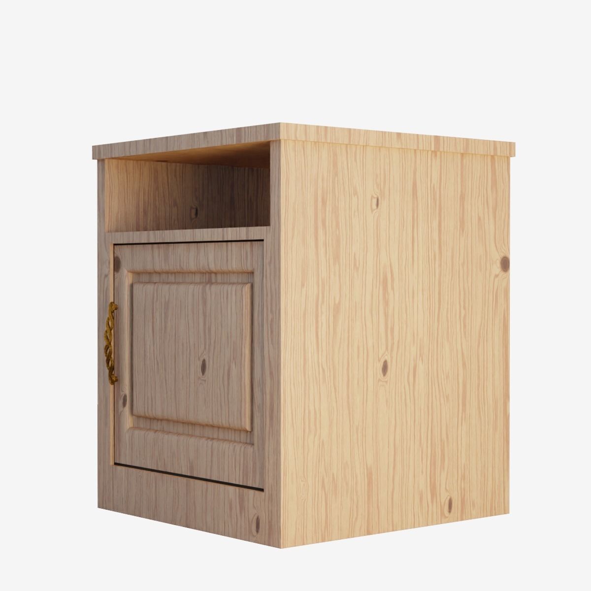 Bedside Table Low-poly 3D model_5