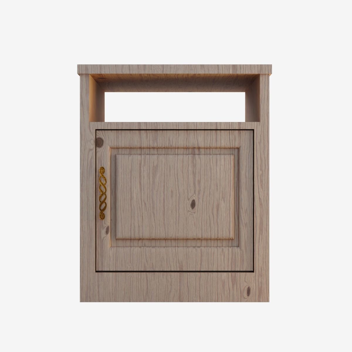 Bedside Table Low-poly 3D model_1