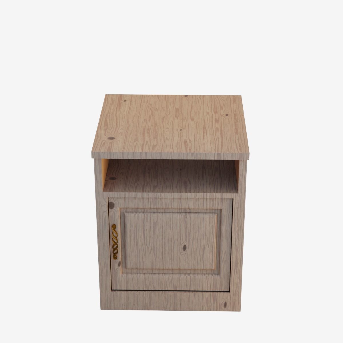 Bedside Table Low-poly 3D model_8