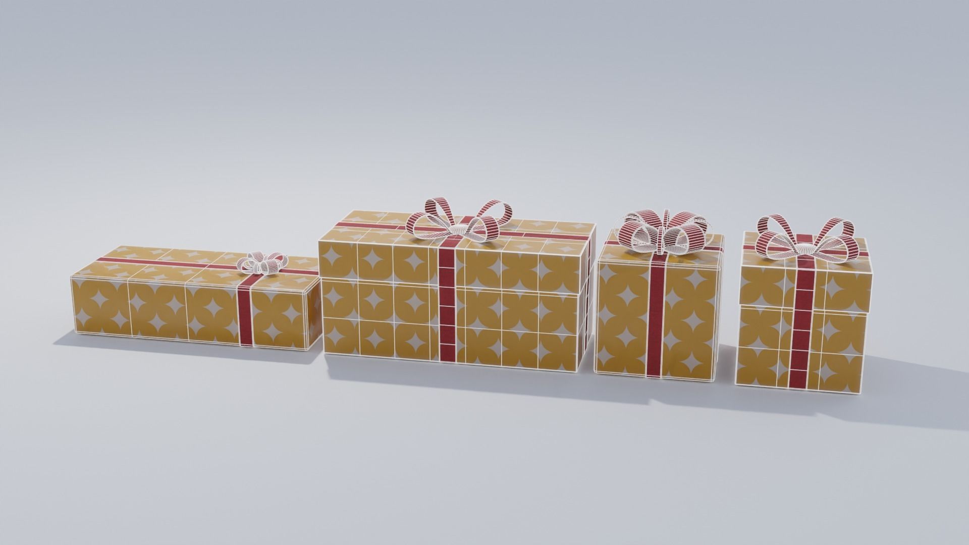 Ultimate Christmas Present set 4K and 2K Low-poly 3D model_6