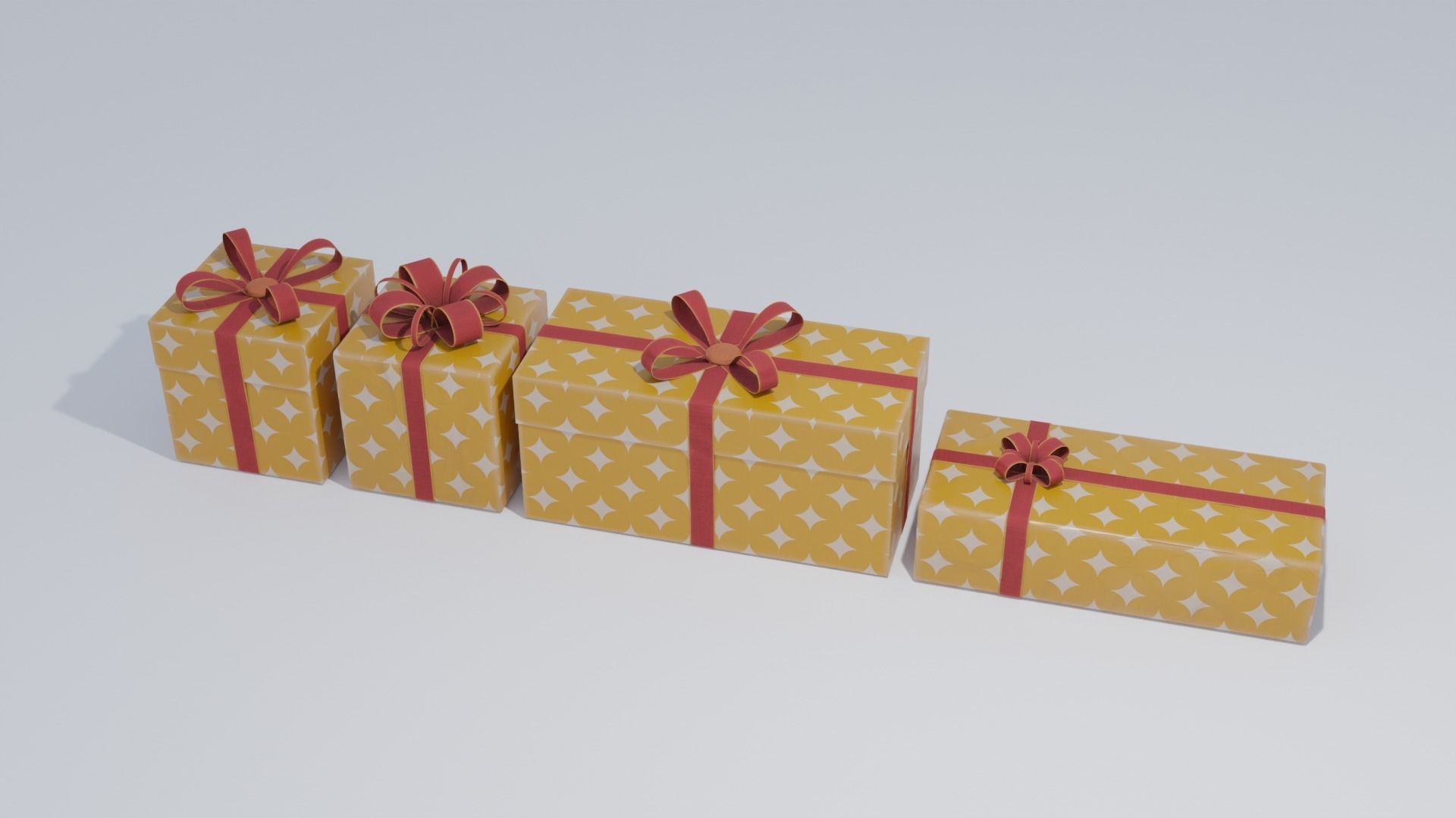 Ultimate Christmas Present set 4K and 2K Low-poly 3D model_2