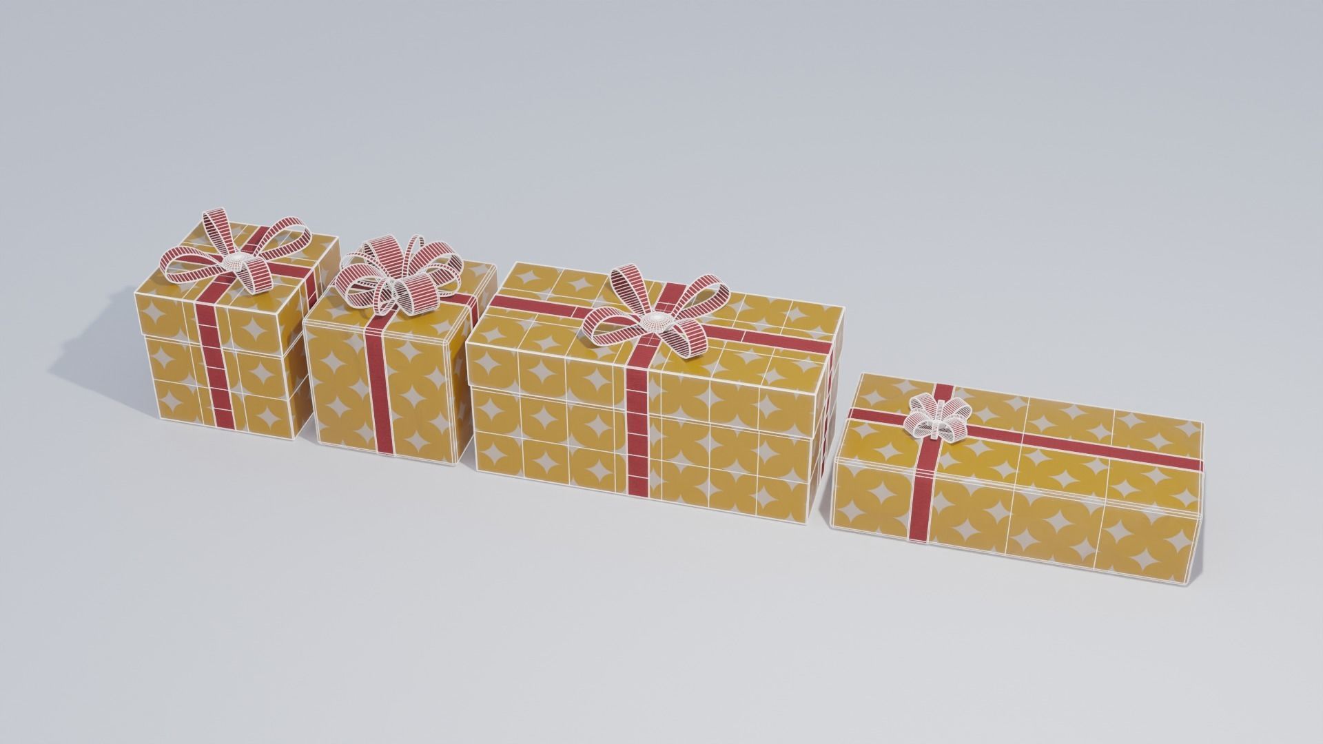 Ultimate Christmas Present set 4K and 2K Low-poly 3D model_3