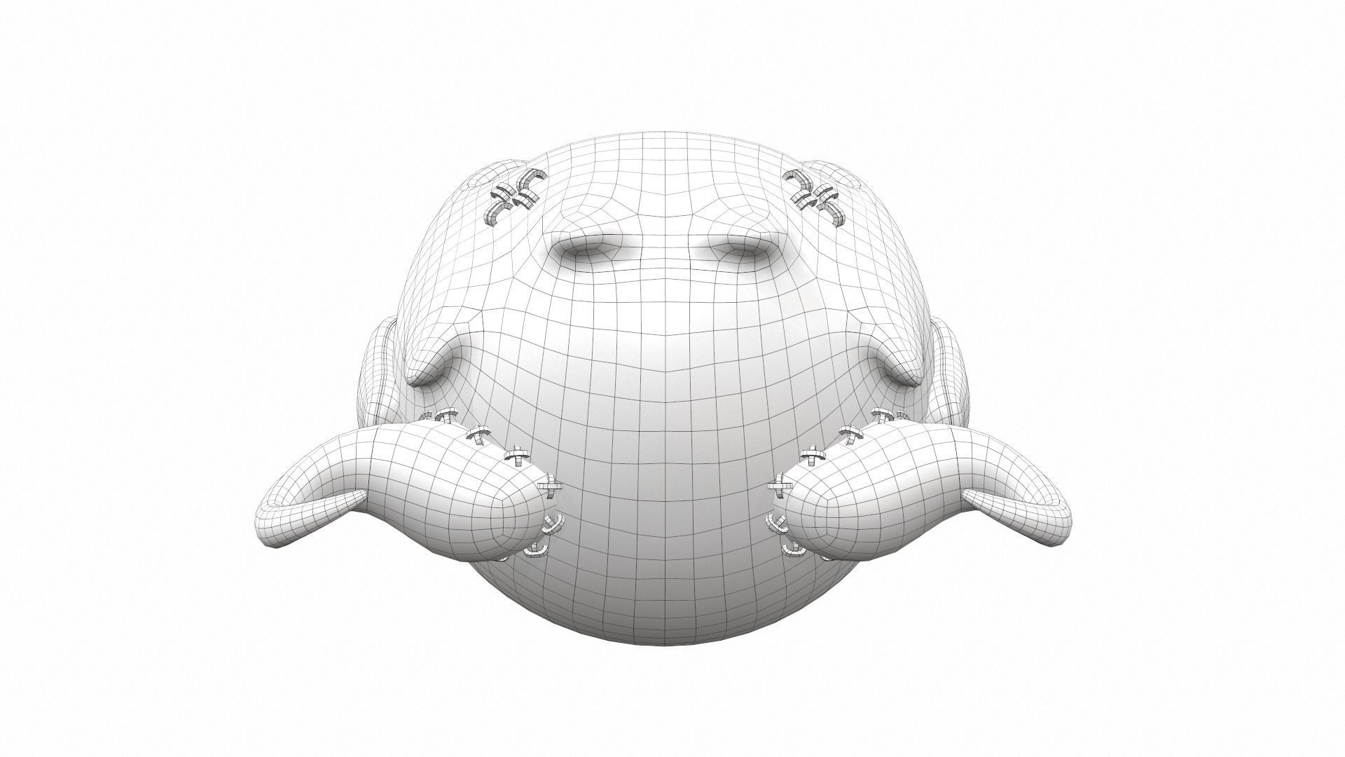 Plush toy monster 12 3D model_10