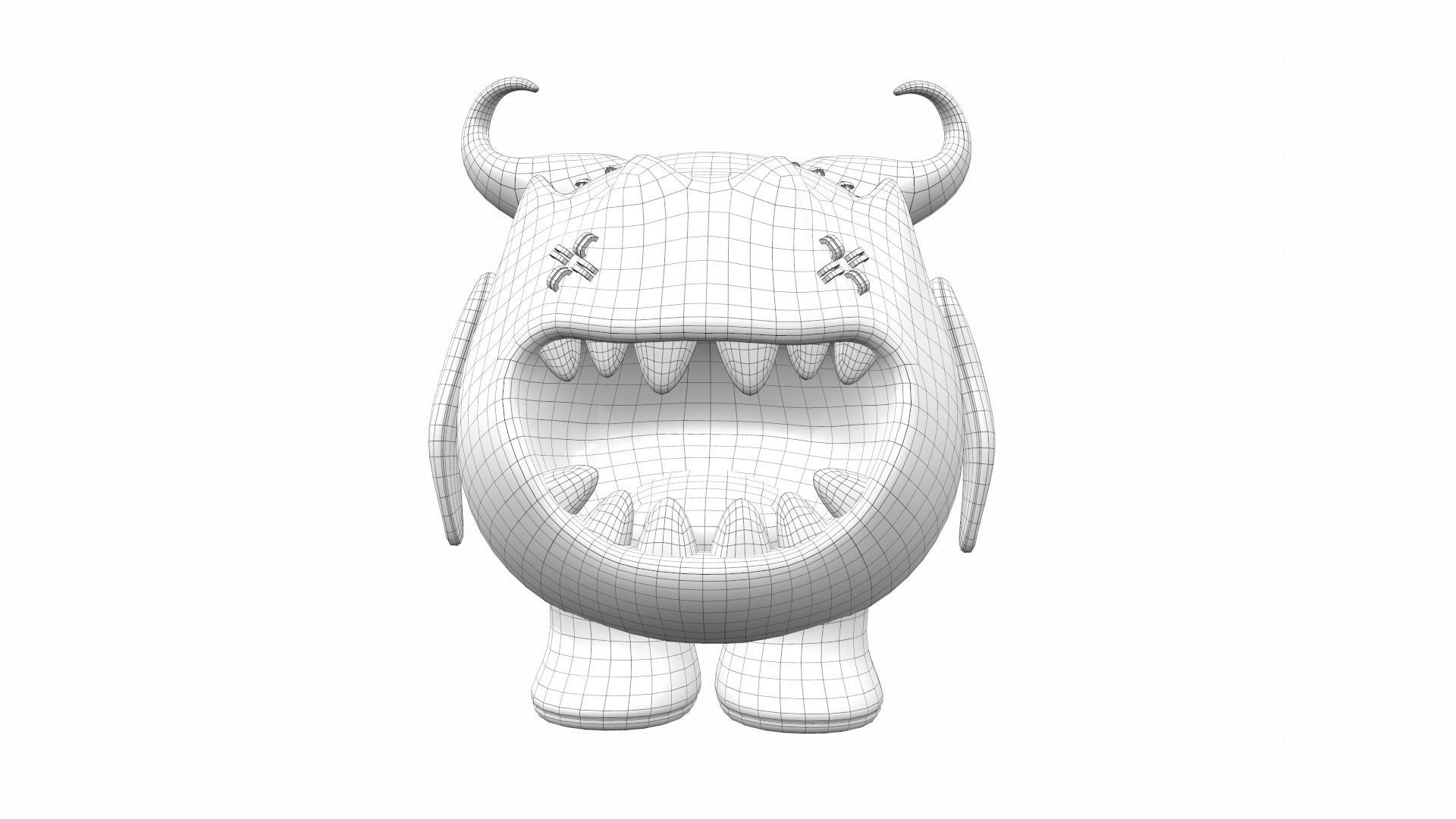 Plush toy monster 12 3D model_6
