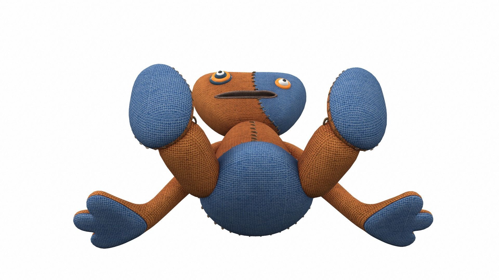 Plush toy monster 13 3D model_4