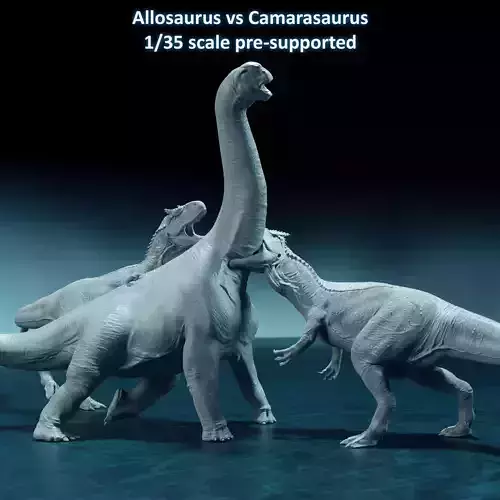 Allosaurus vs Camarasaurus 1-35 scale pre-supported 