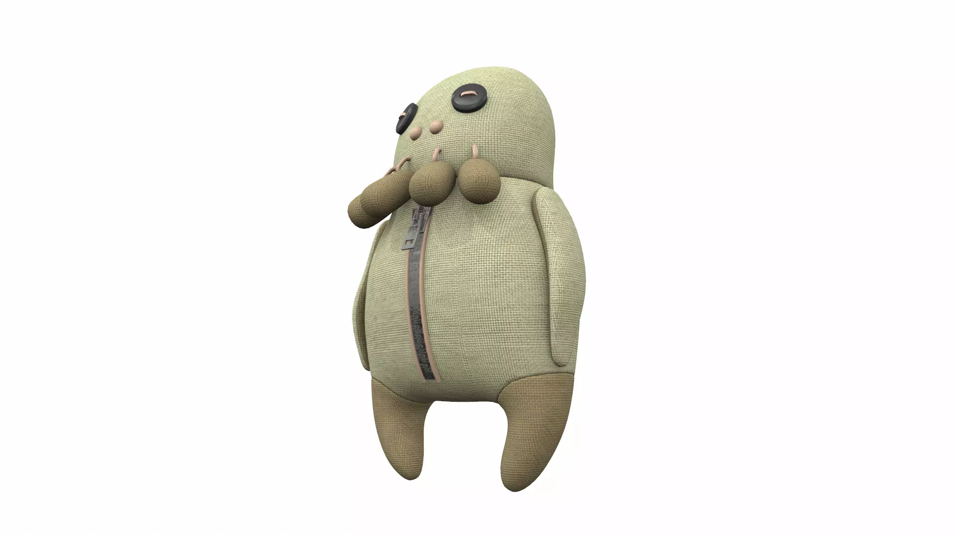 Plush toy monster 14 3D model_0