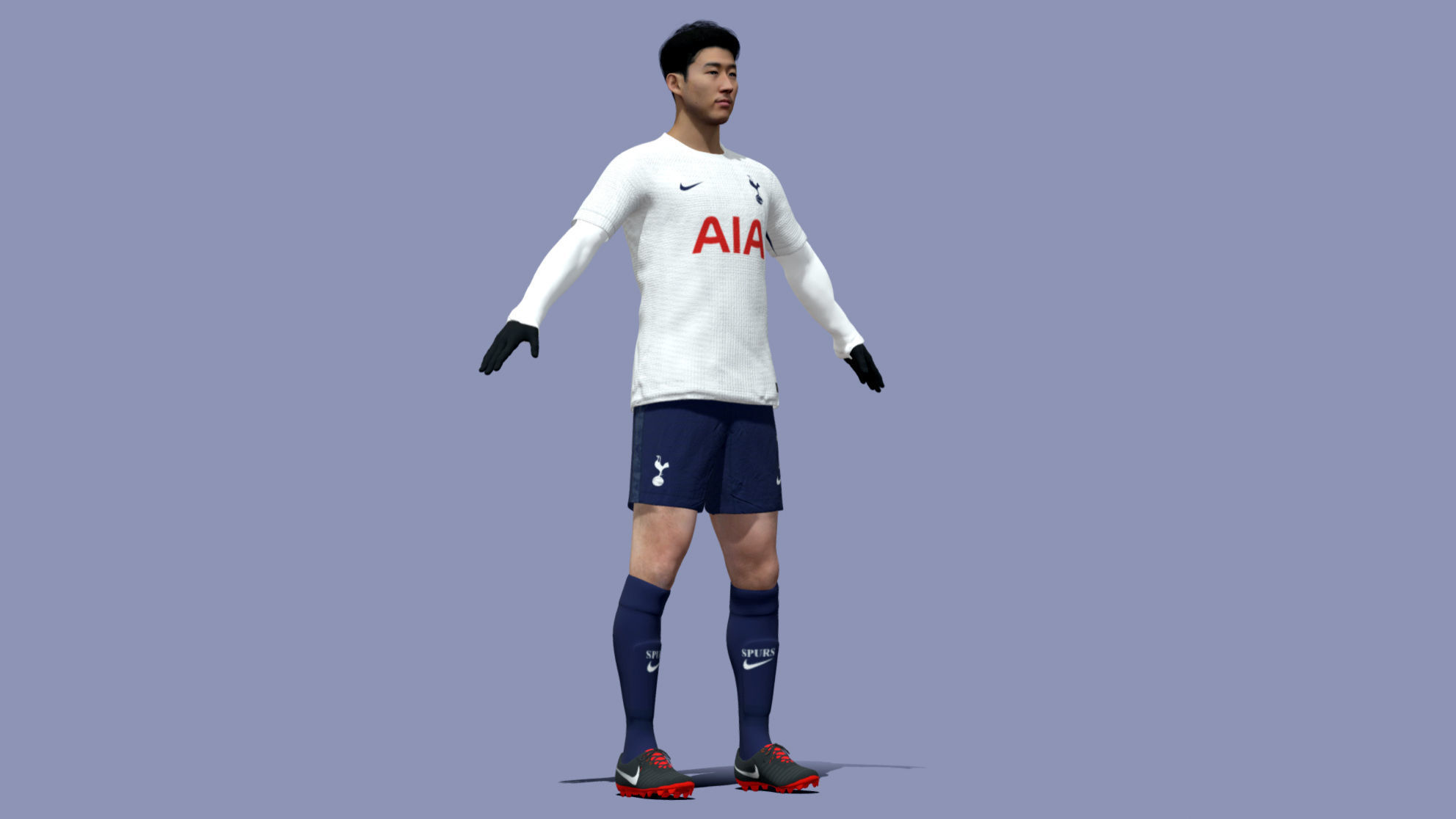 3D Rigged Son Heung-min Tottenham Hotspur  3D model_3