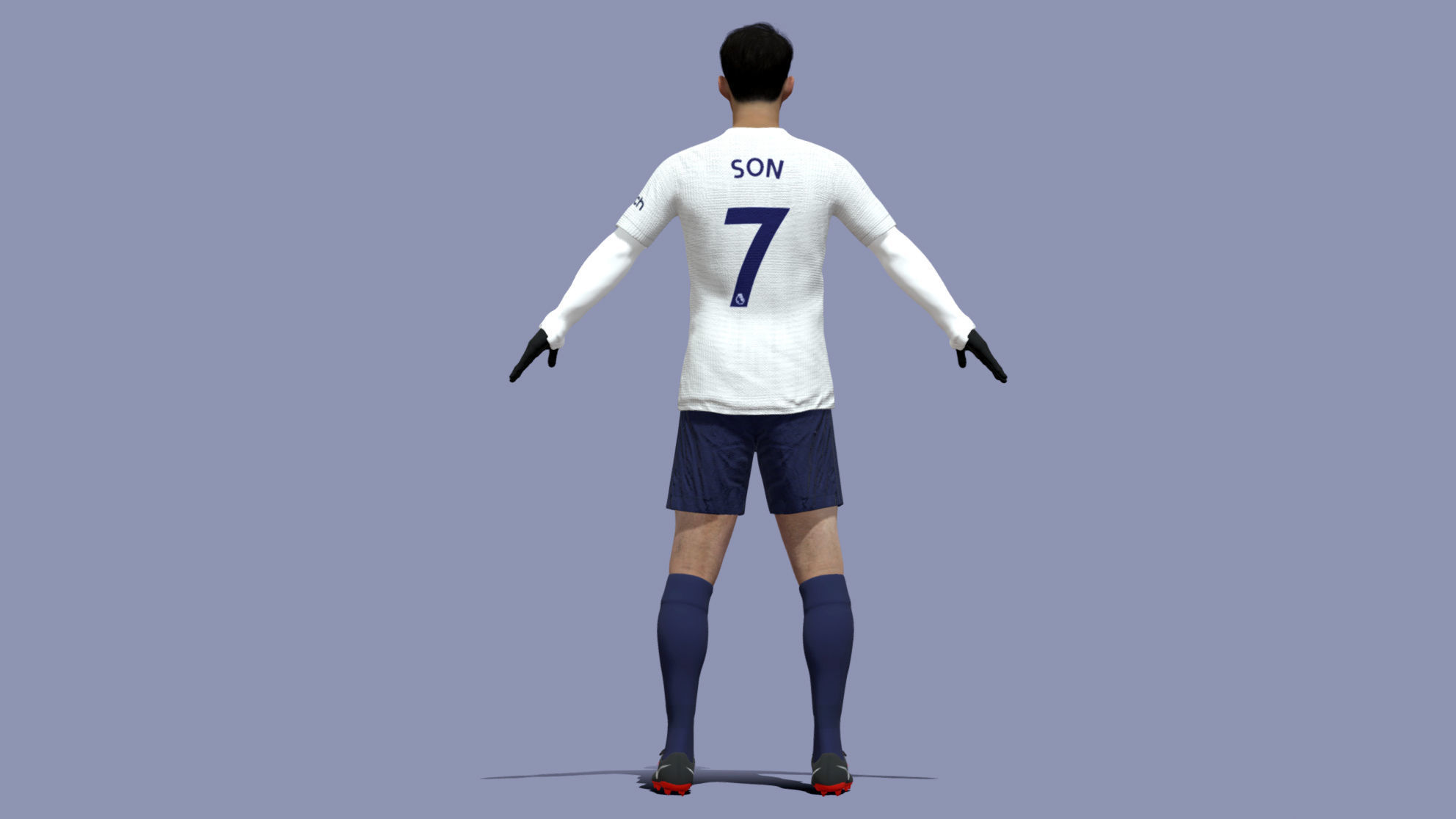 3D Rigged Son Heung-min Tottenham Hotspur  3D model_2