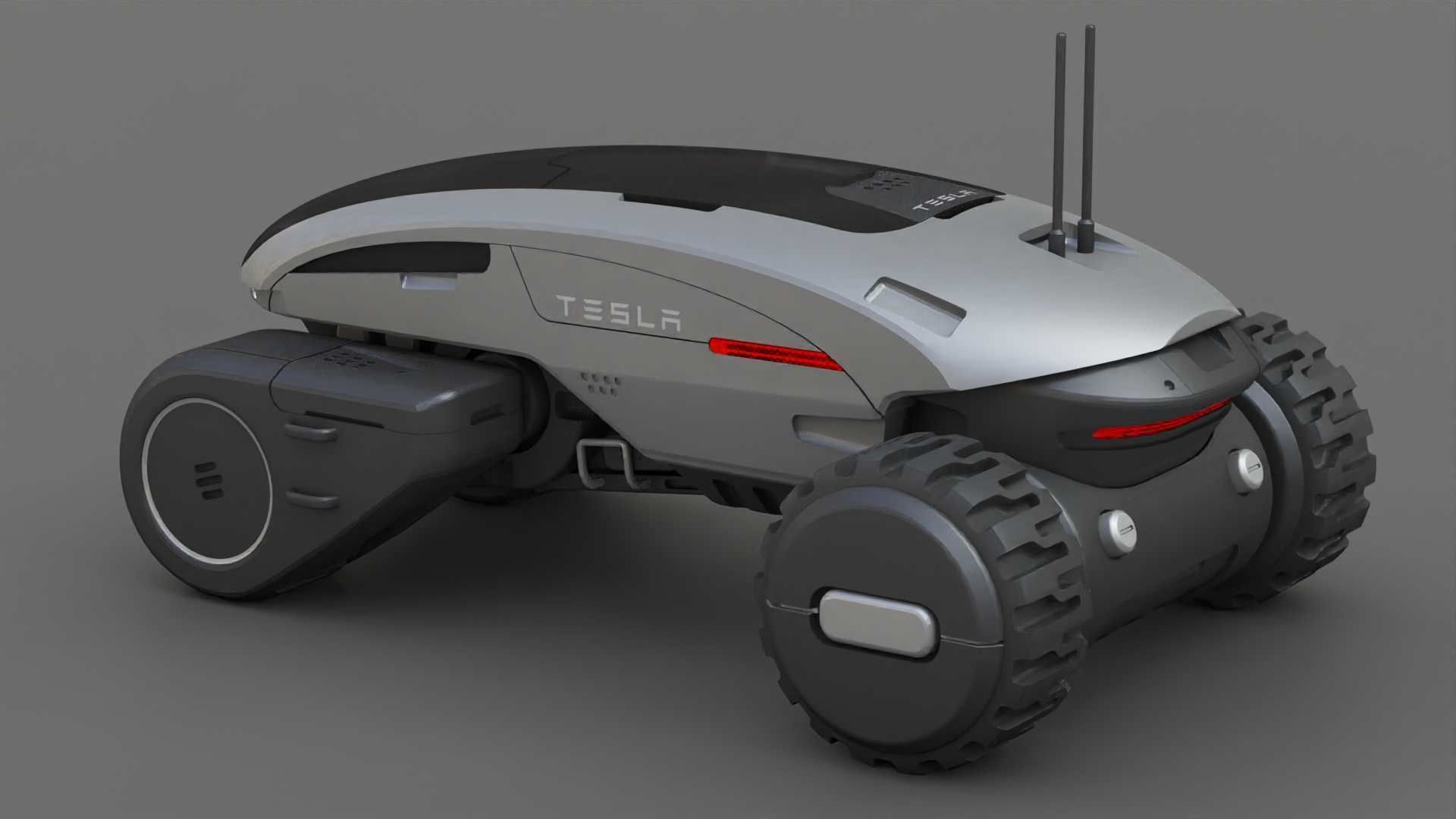 TESLA MARS ROVER RIGGED 3D model_21