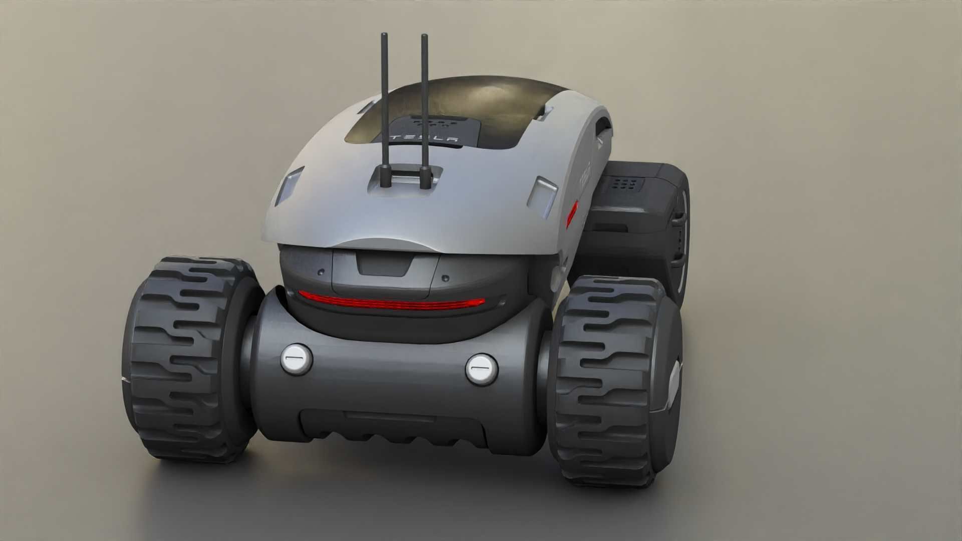 TESLA MARS ROVER RIGGED 3D model_18