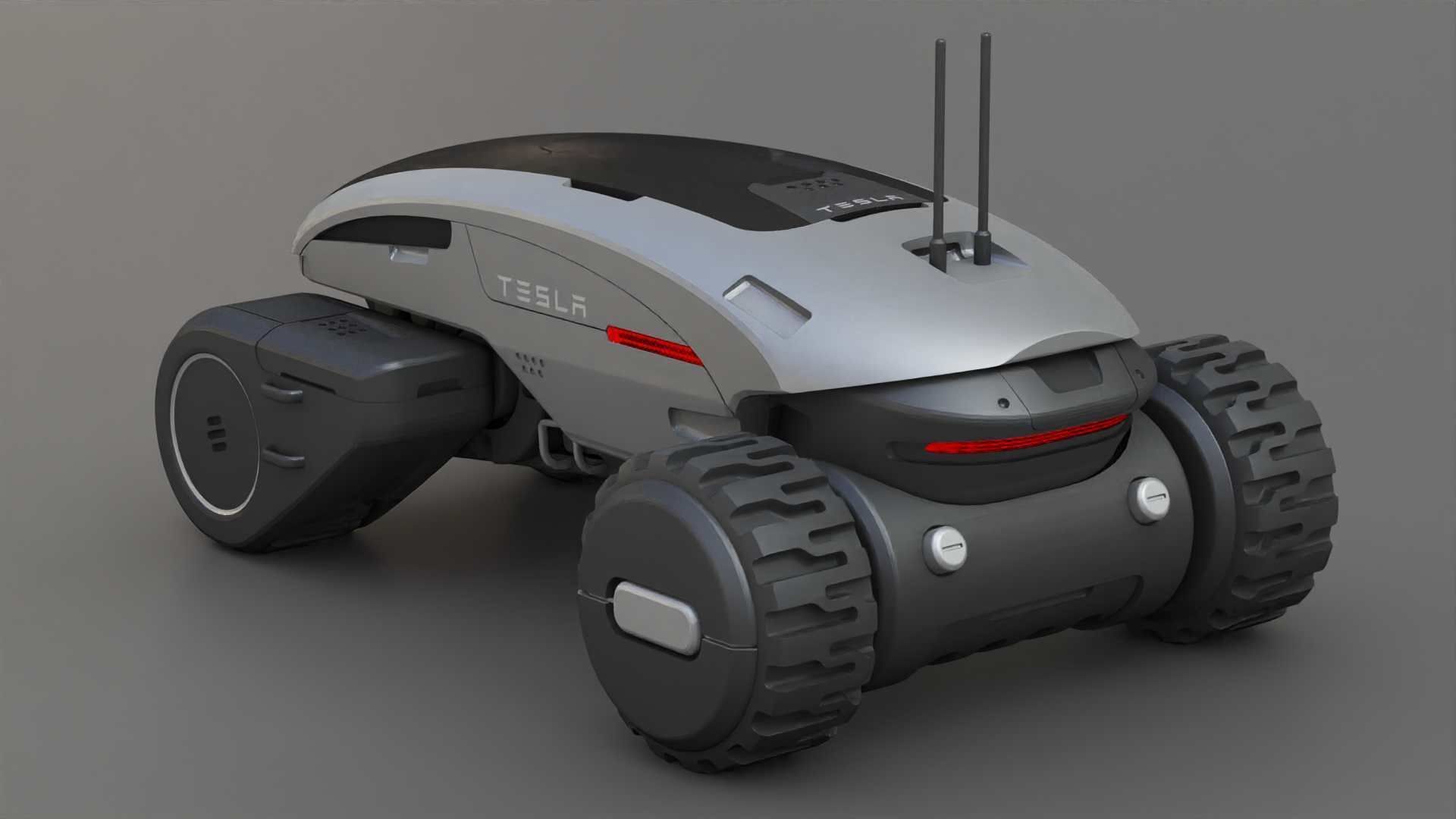 TESLA MARS ROVER RIGGED 3D model_20