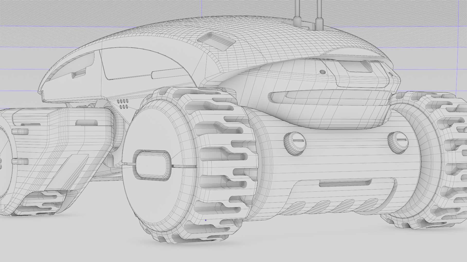 TESLA MARS ROVER RIGGED 3D model_37