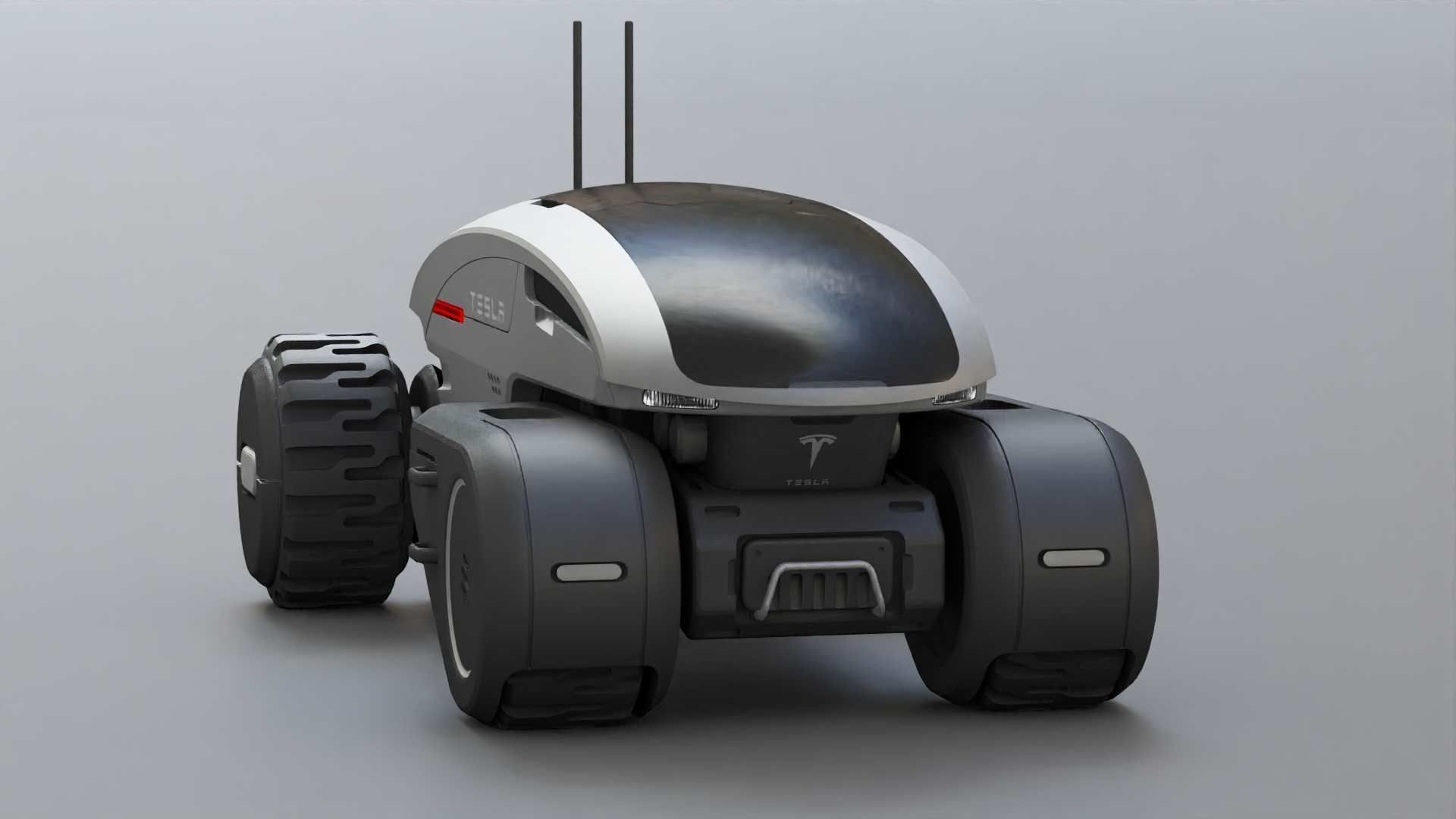 TESLA MARS ROVER RIGGED 3D model_6