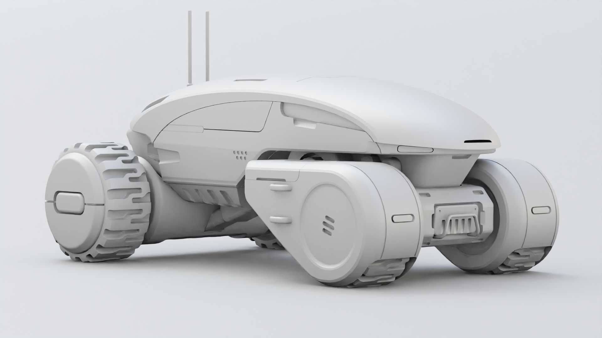 TESLA MARS ROVER RIGGED 3D model_30