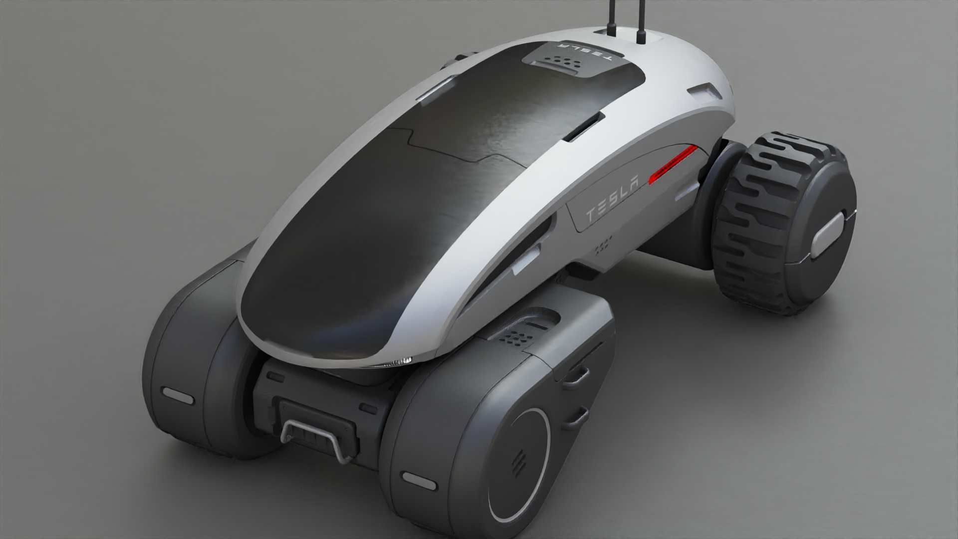 TESLA MARS ROVER RIGGED 3D model_24