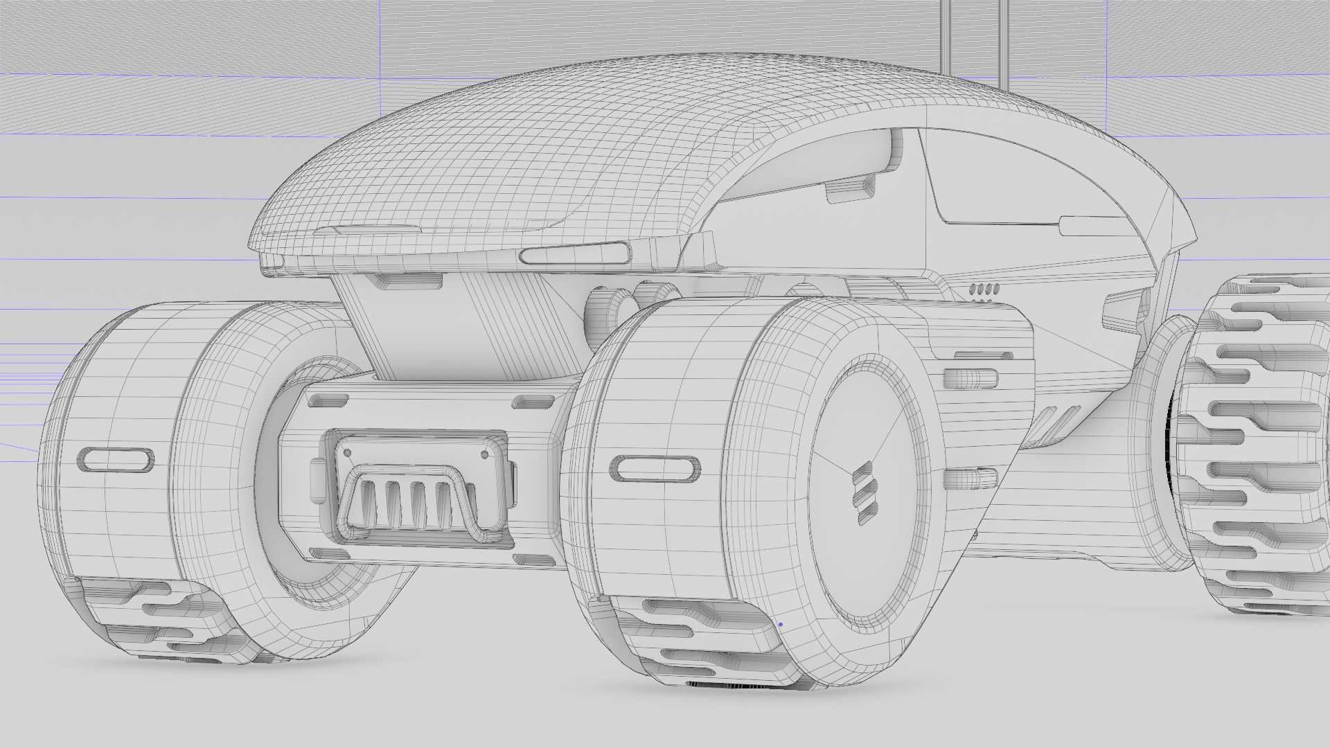 TESLA MARS ROVER RIGGED 3D model_38