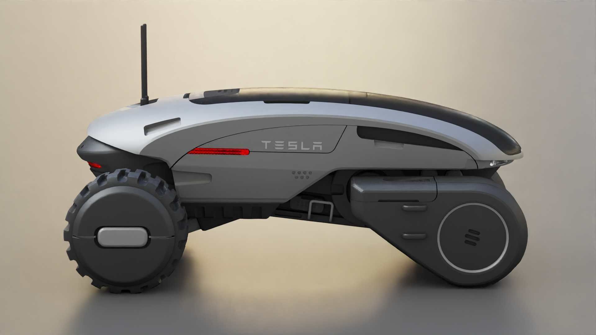 TESLA MARS ROVER RIGGED 3D model_13
