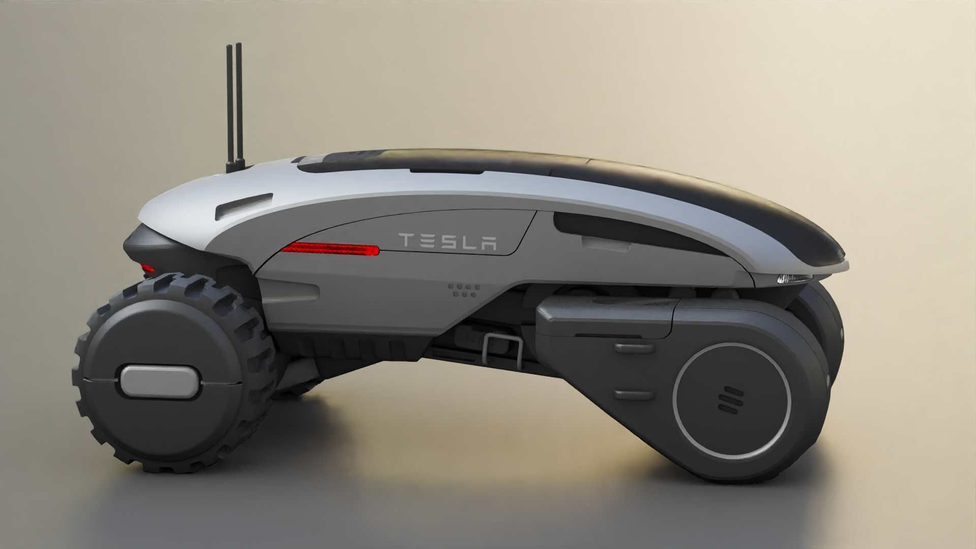 TESLA MARS ROVER RIGGED 3D model_12