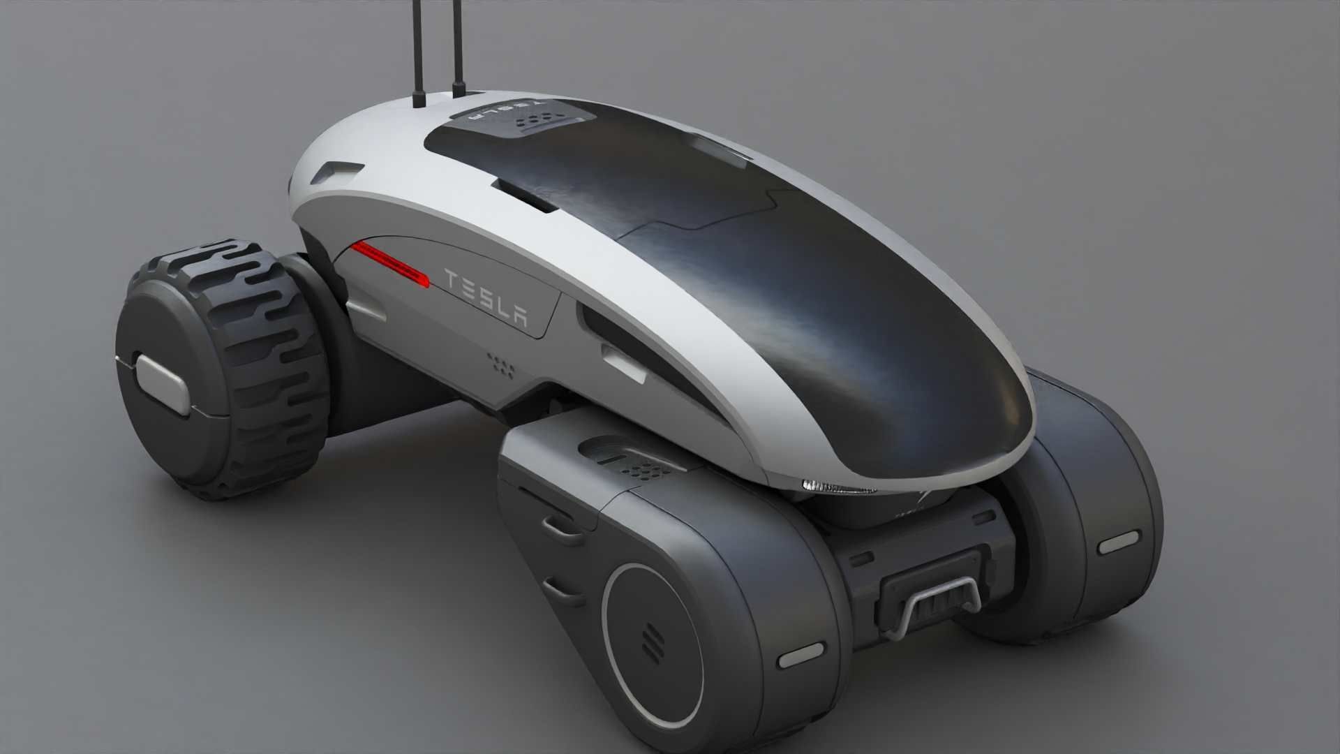 TESLA MARS ROVER RIGGED 3D model_26