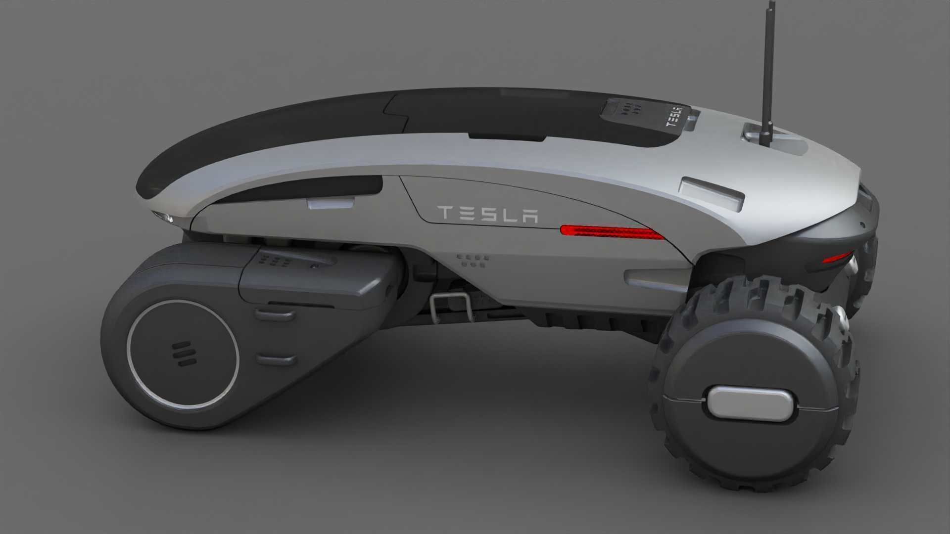 TESLA MARS ROVER RIGGED 3D model_22
