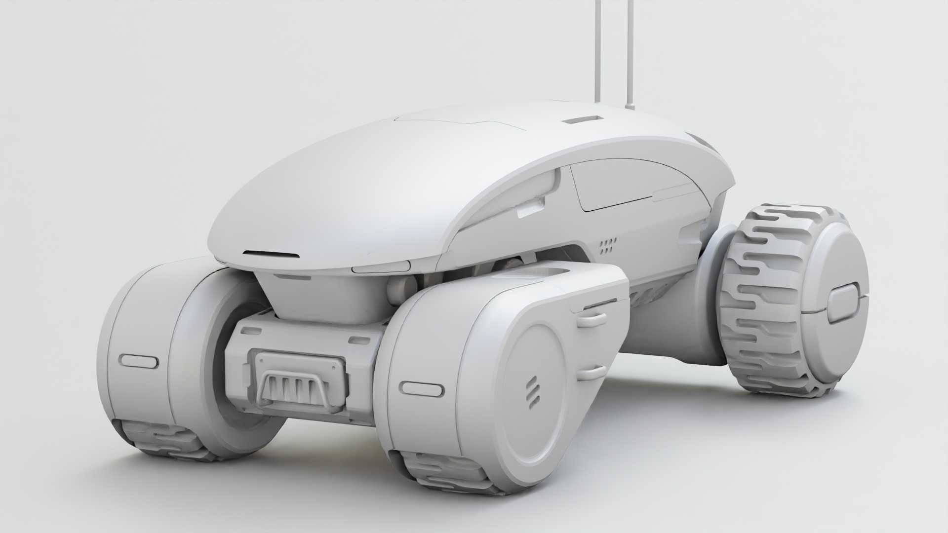 TESLA MARS ROVER RIGGED 3D model_34