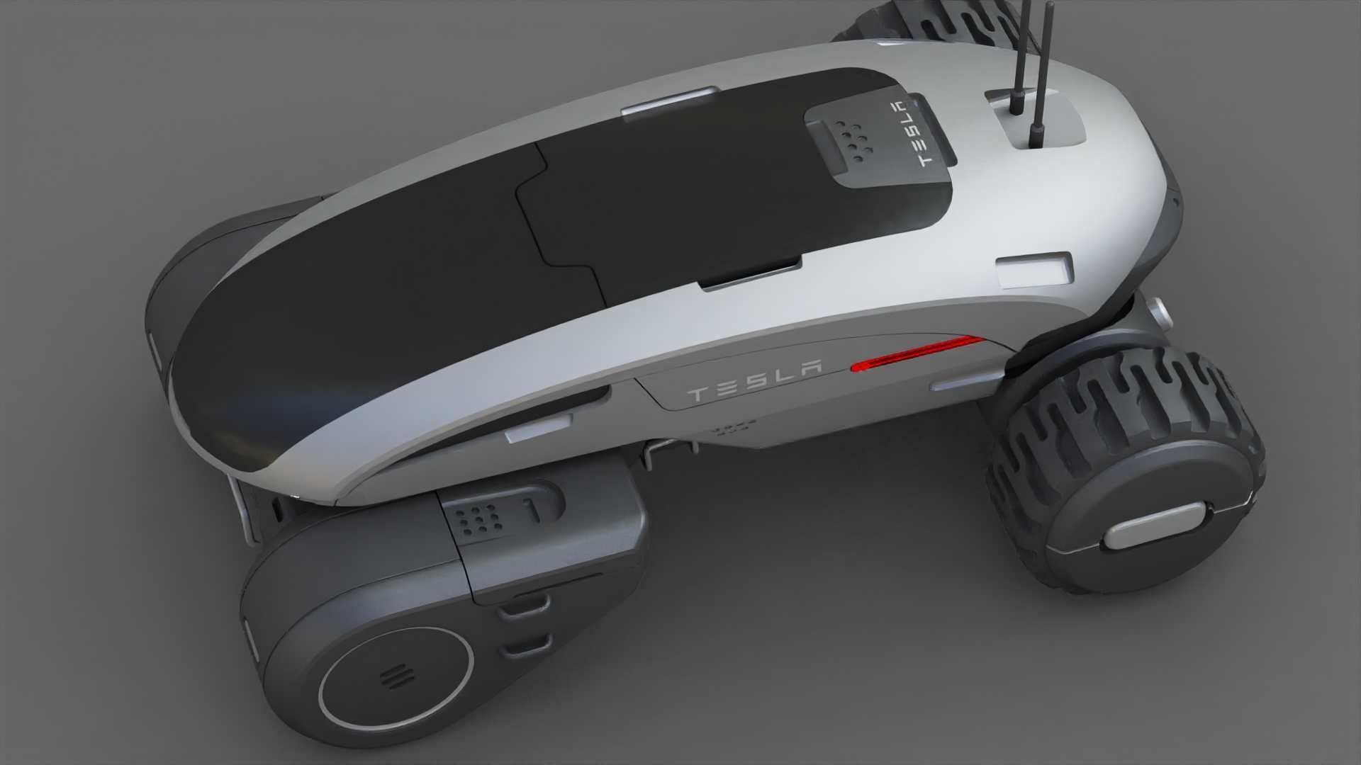 TESLA MARS ROVER RIGGED 3D model_23