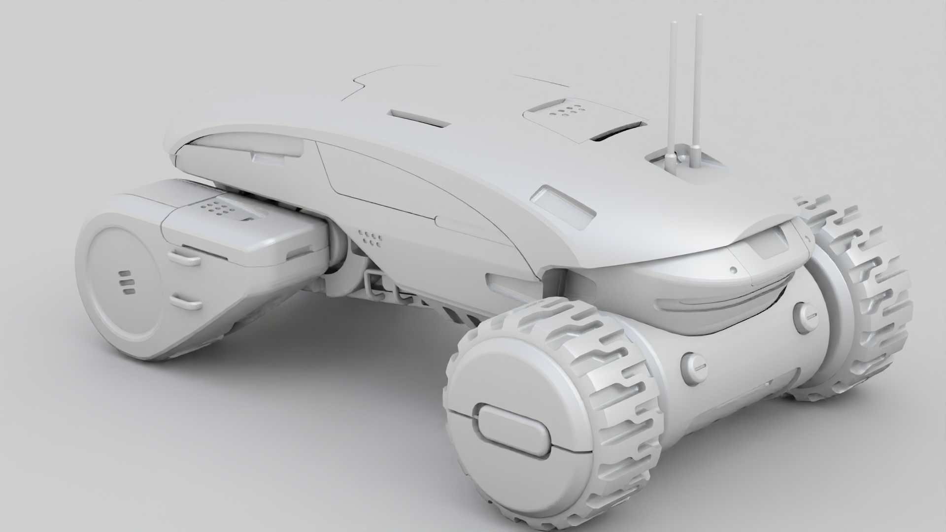 TESLA MARS ROVER RIGGED 3D model_33