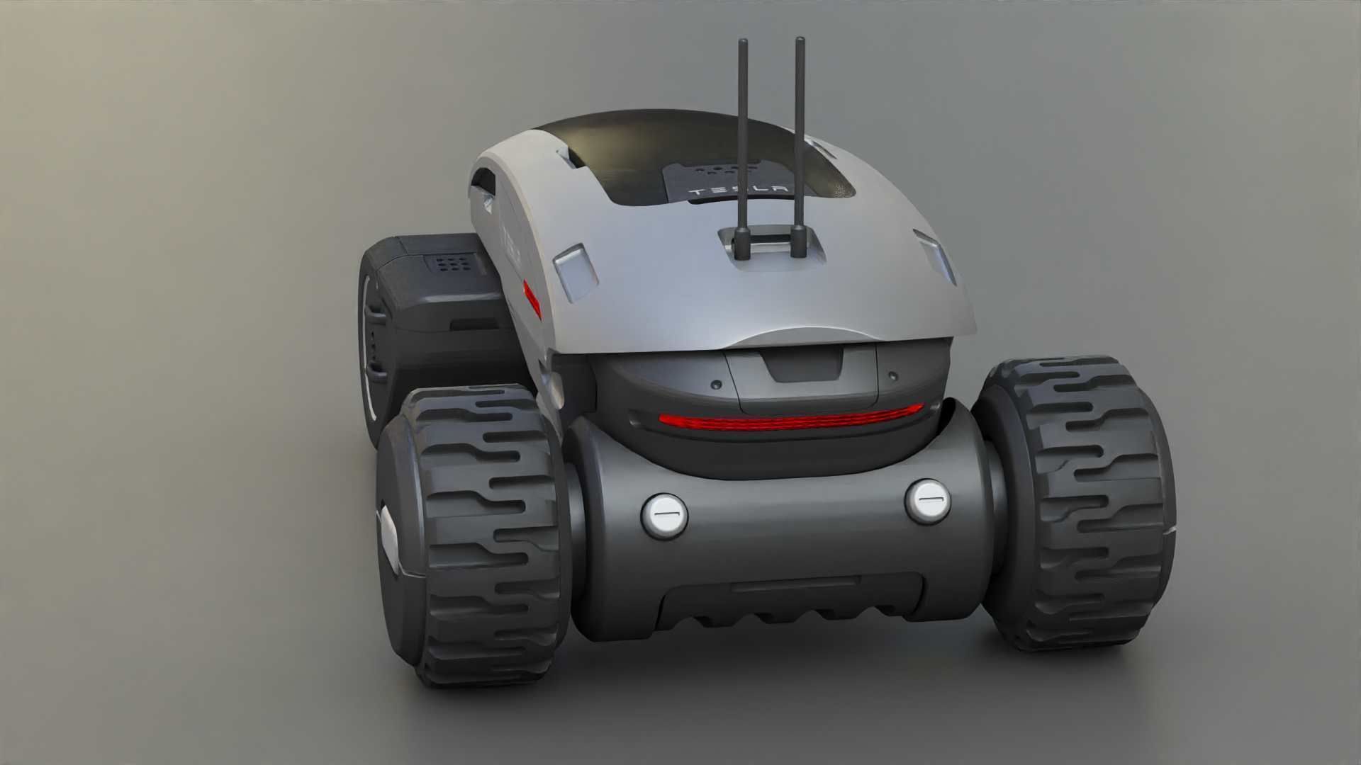 TESLA MARS ROVER RIGGED 3D model_19