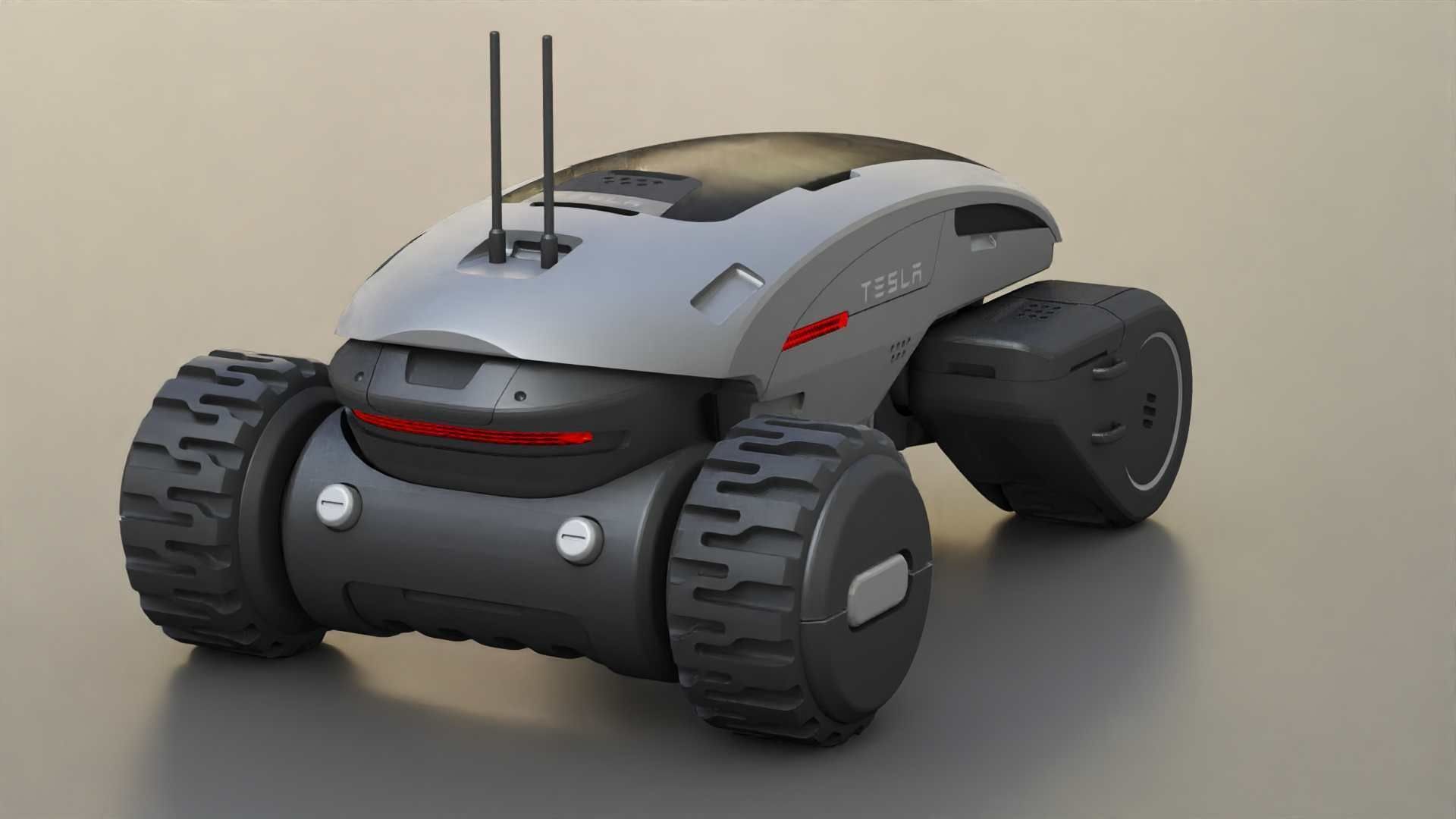 TESLA MARS ROVER RIGGED 3D model_17