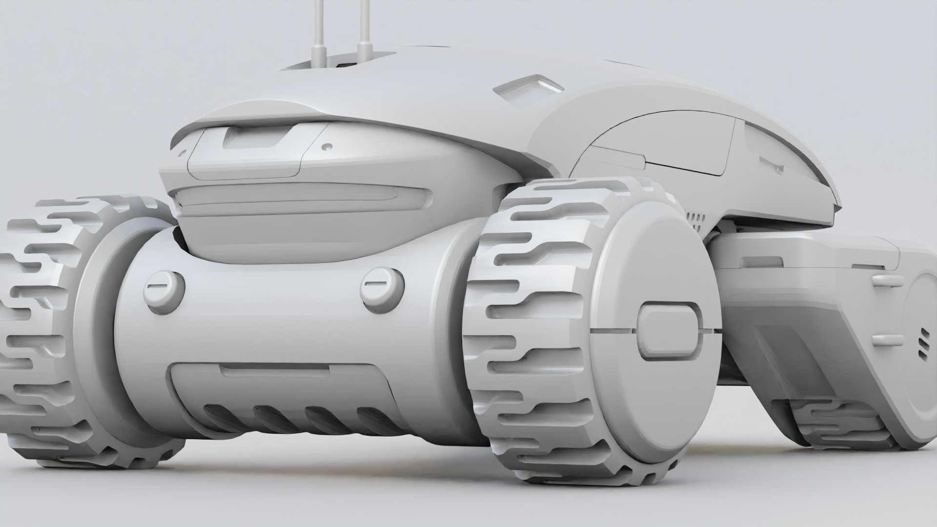 TESLA MARS ROVER RIGGED 3D model_32