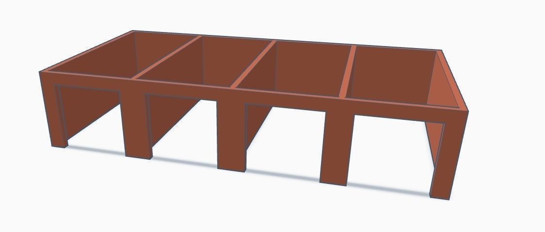 Z Gauge and HO Spur - multiple garage blocks model train 3D print model_4