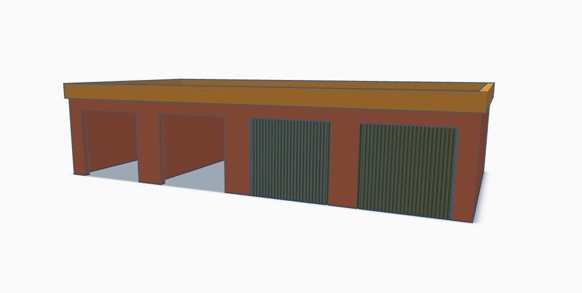 Z Gauge and HO Spur - multiple garage blocks model train 3D print model_3