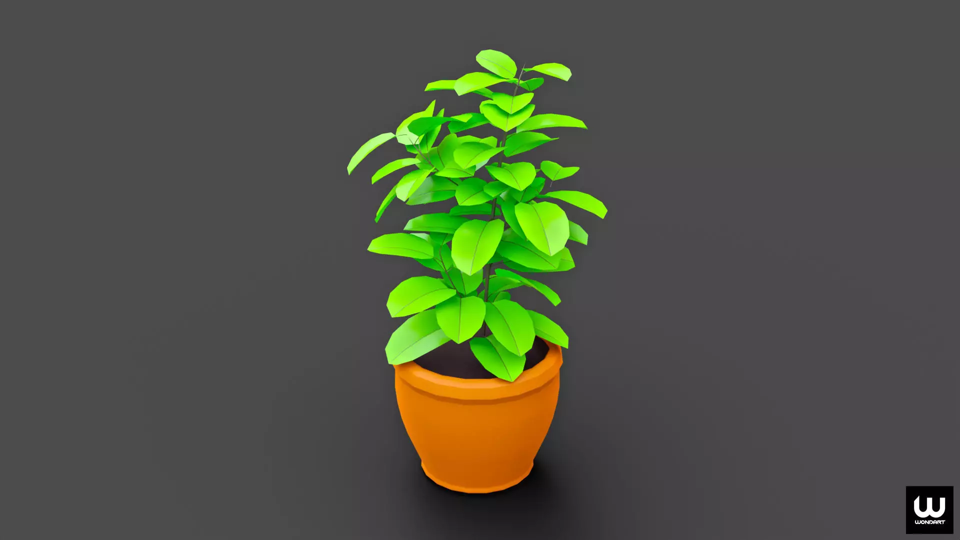Low poly 3D Pot Plant Game Ready Asset Low-poly 3D model