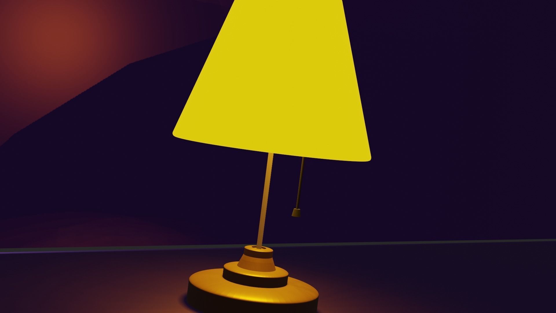 Night Lamp Low-poly 3D model_7