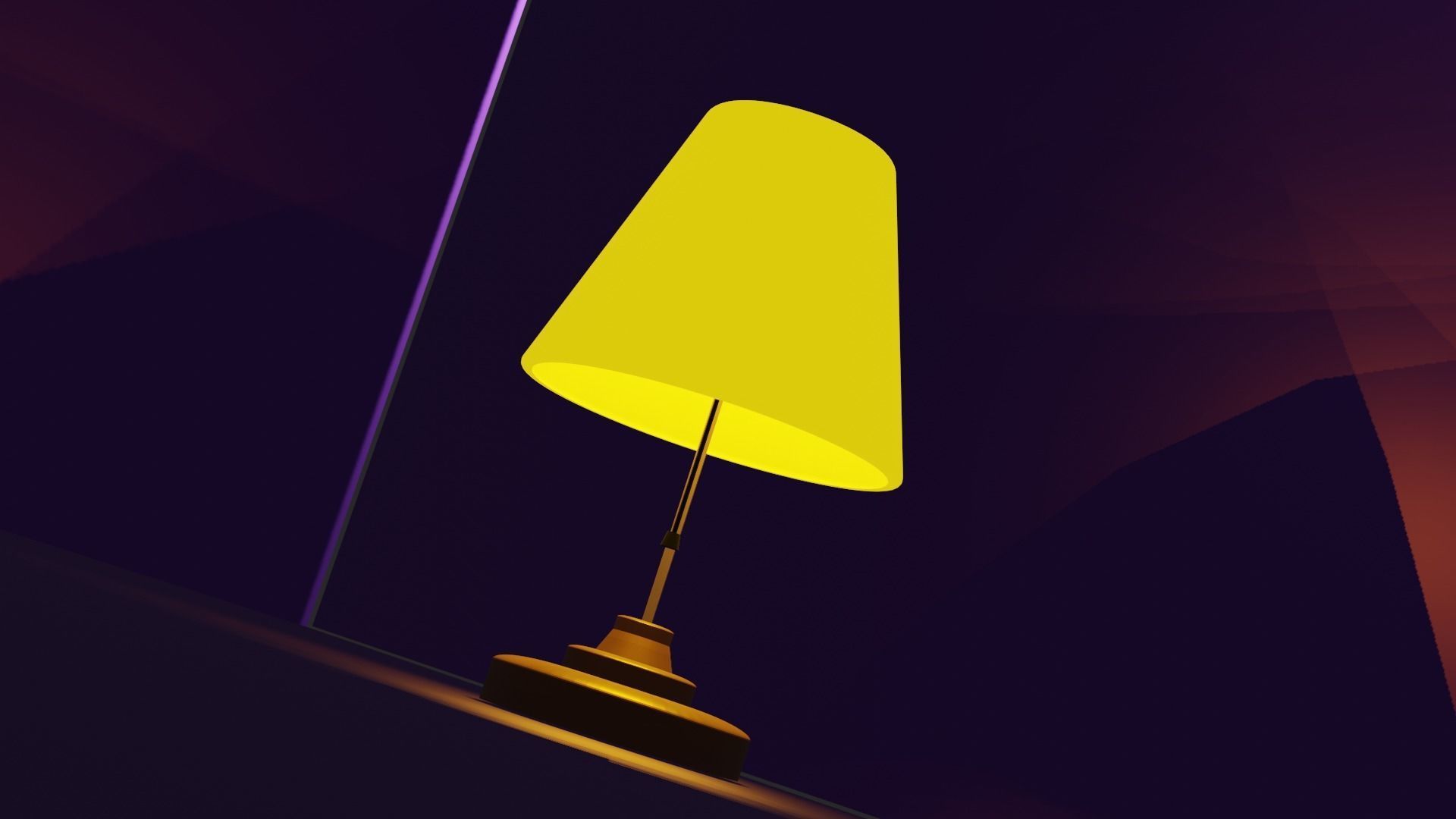 Night Lamp Low-poly 3D model_3