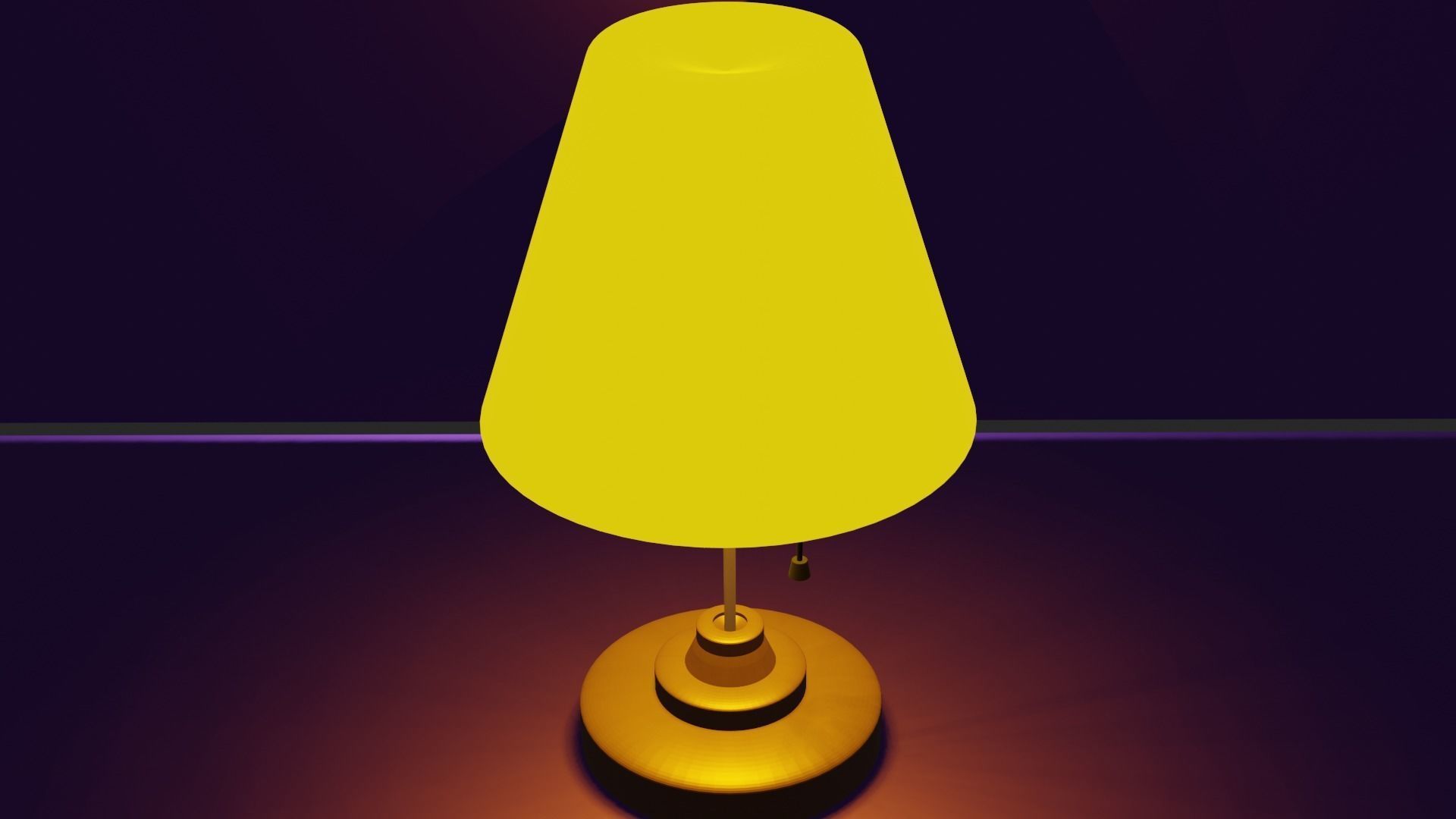 Night Lamp Low-poly 3D model_5