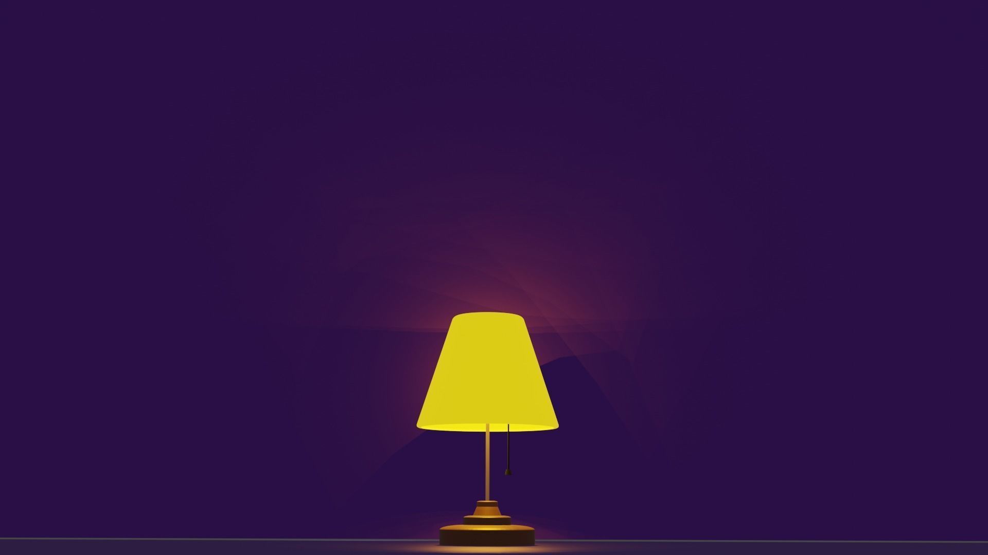 Night Lamp Low-poly 3D model_1