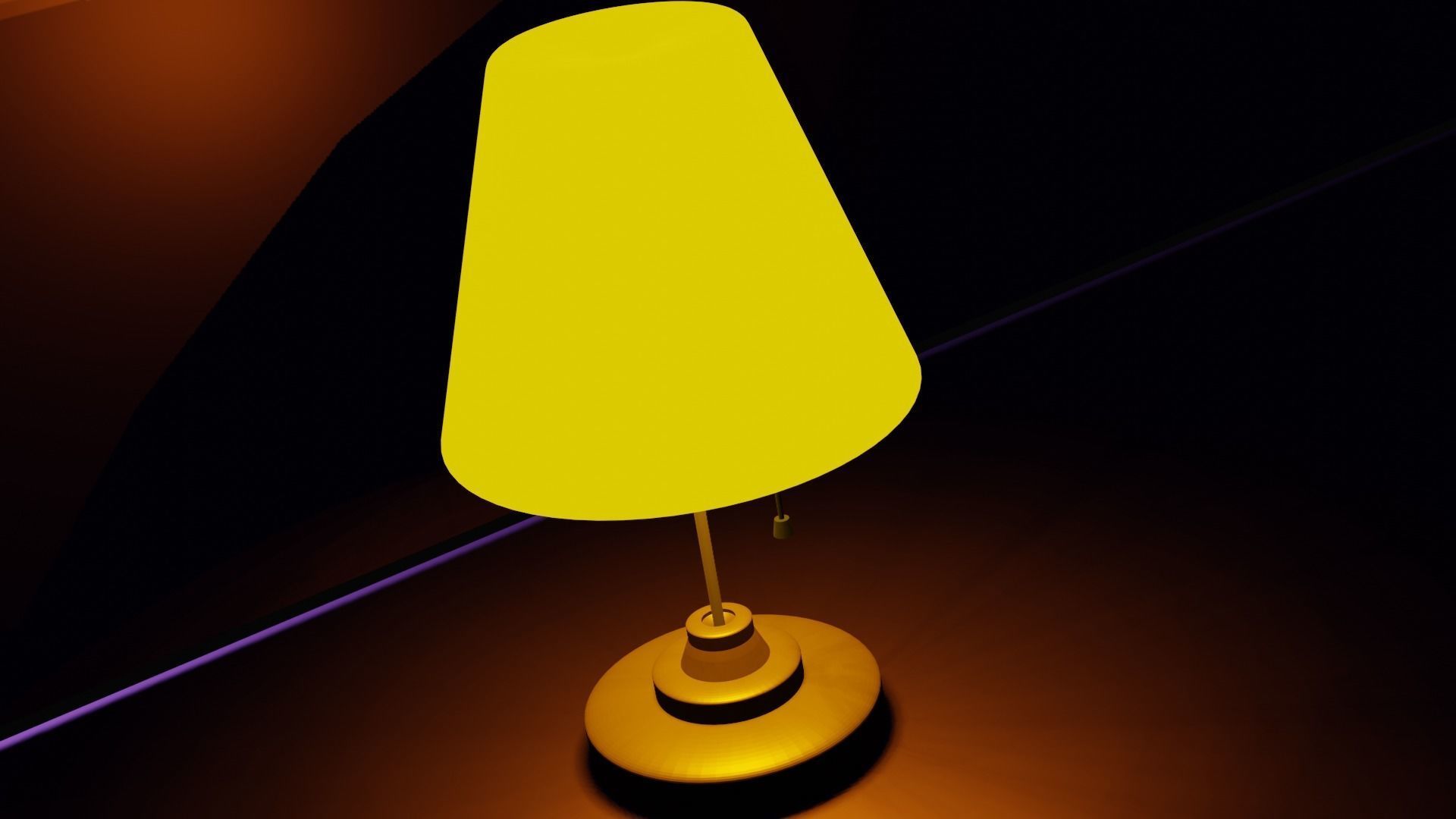 Night Lamp Low-poly 3D model_2