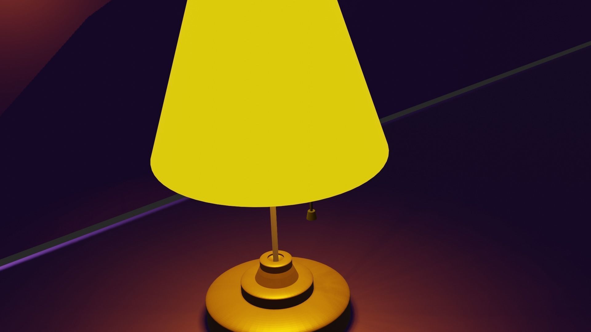 Night Lamp Low-poly 3D model_6
