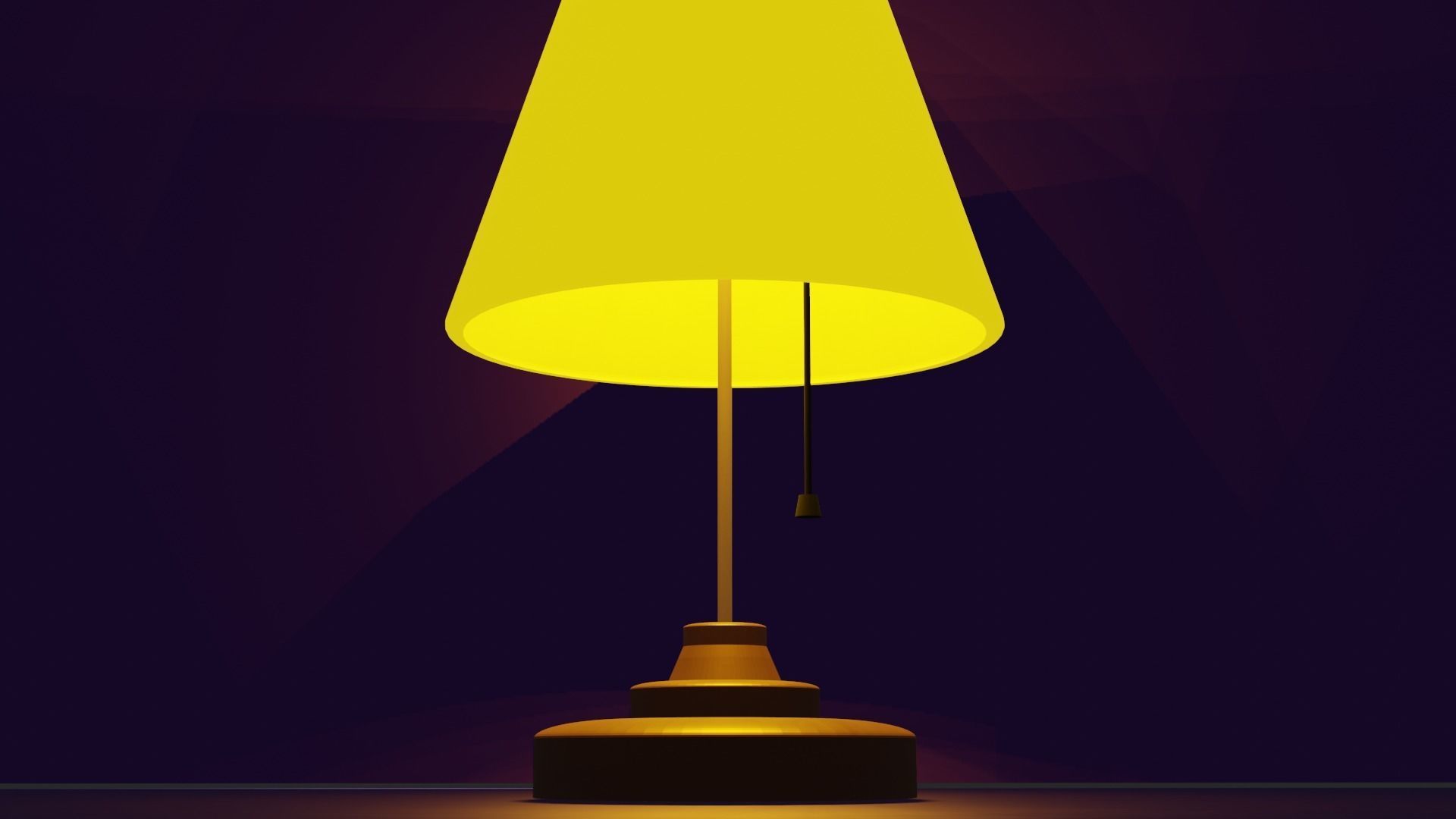 Night Lamp Low-poly 3D model_4