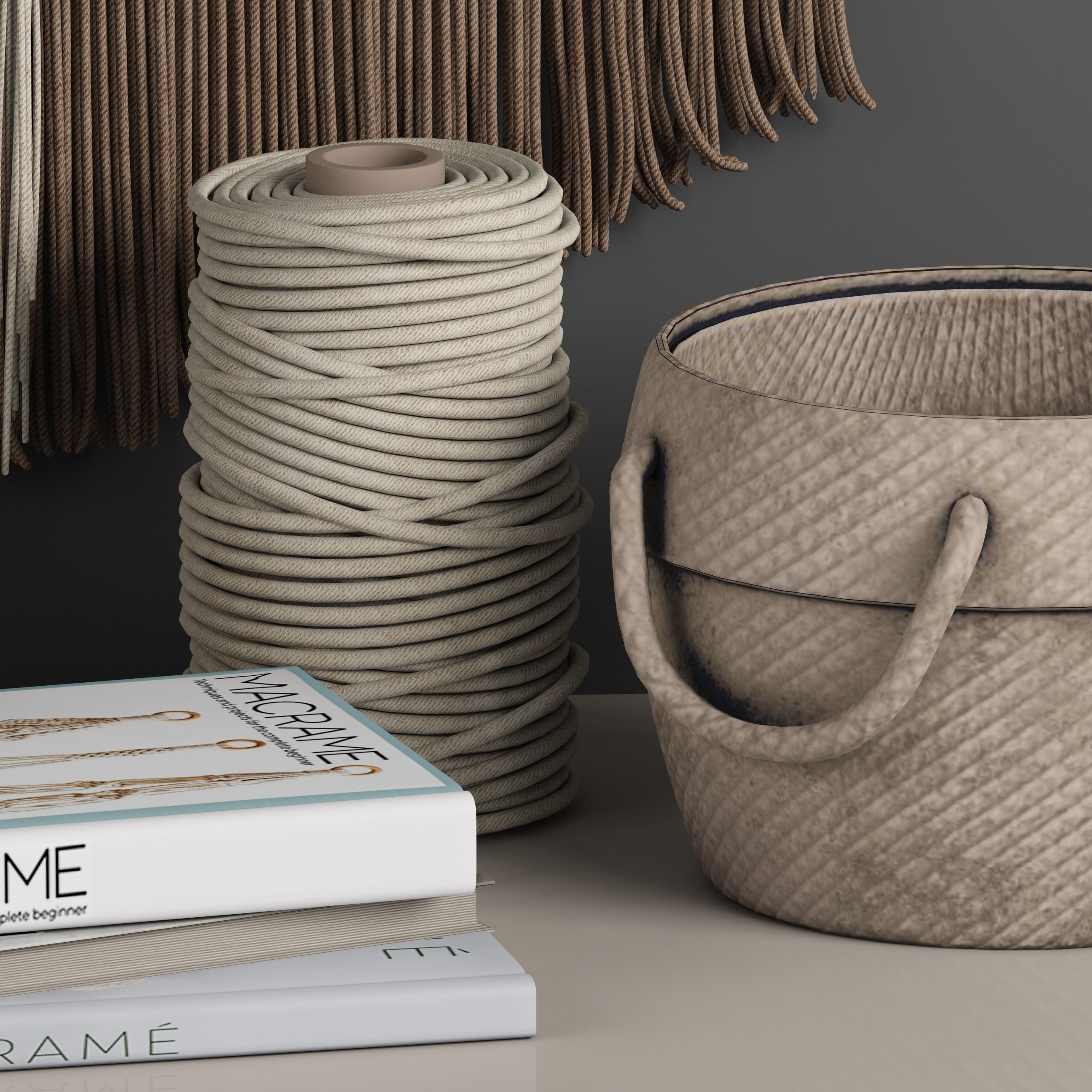 macrame decor set 09 3D model_3