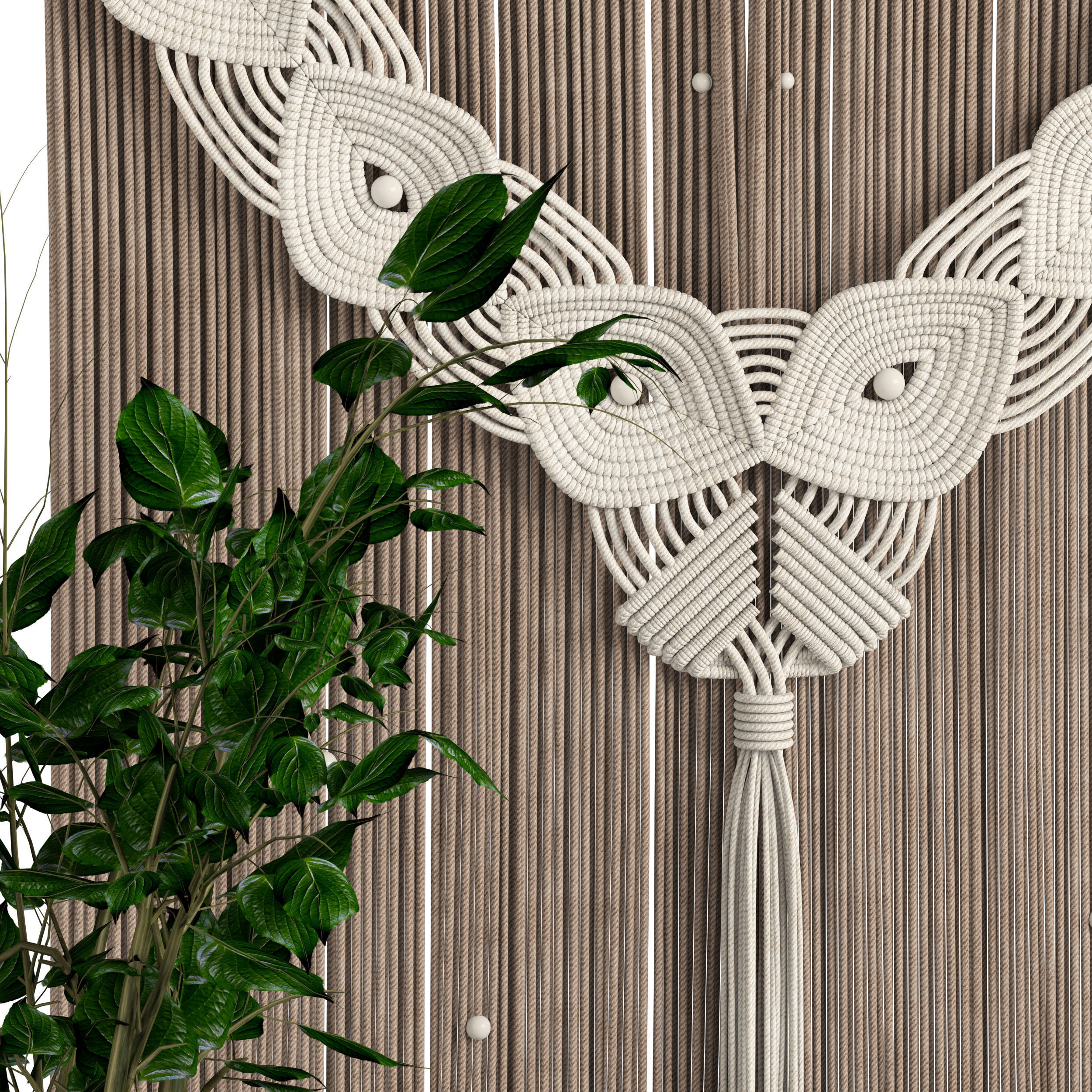 macrame decor set 09 3D model_2