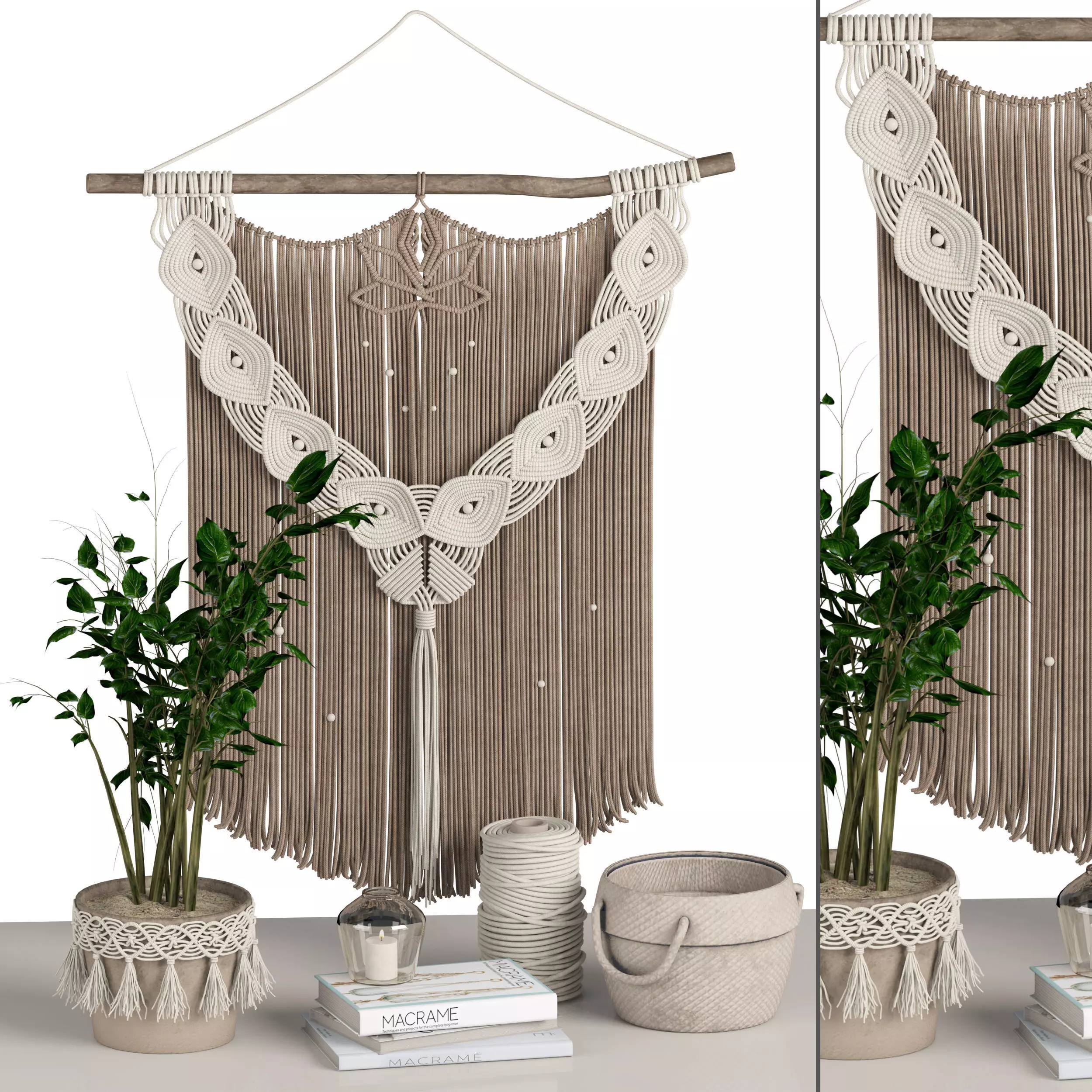macrame decor set 09 3D model_0