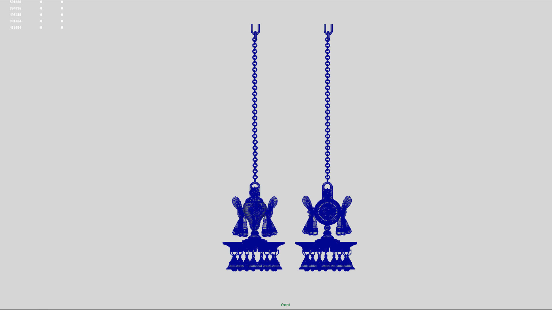 oil lamp shanku chakra balaji  maya 2013 3D model_11